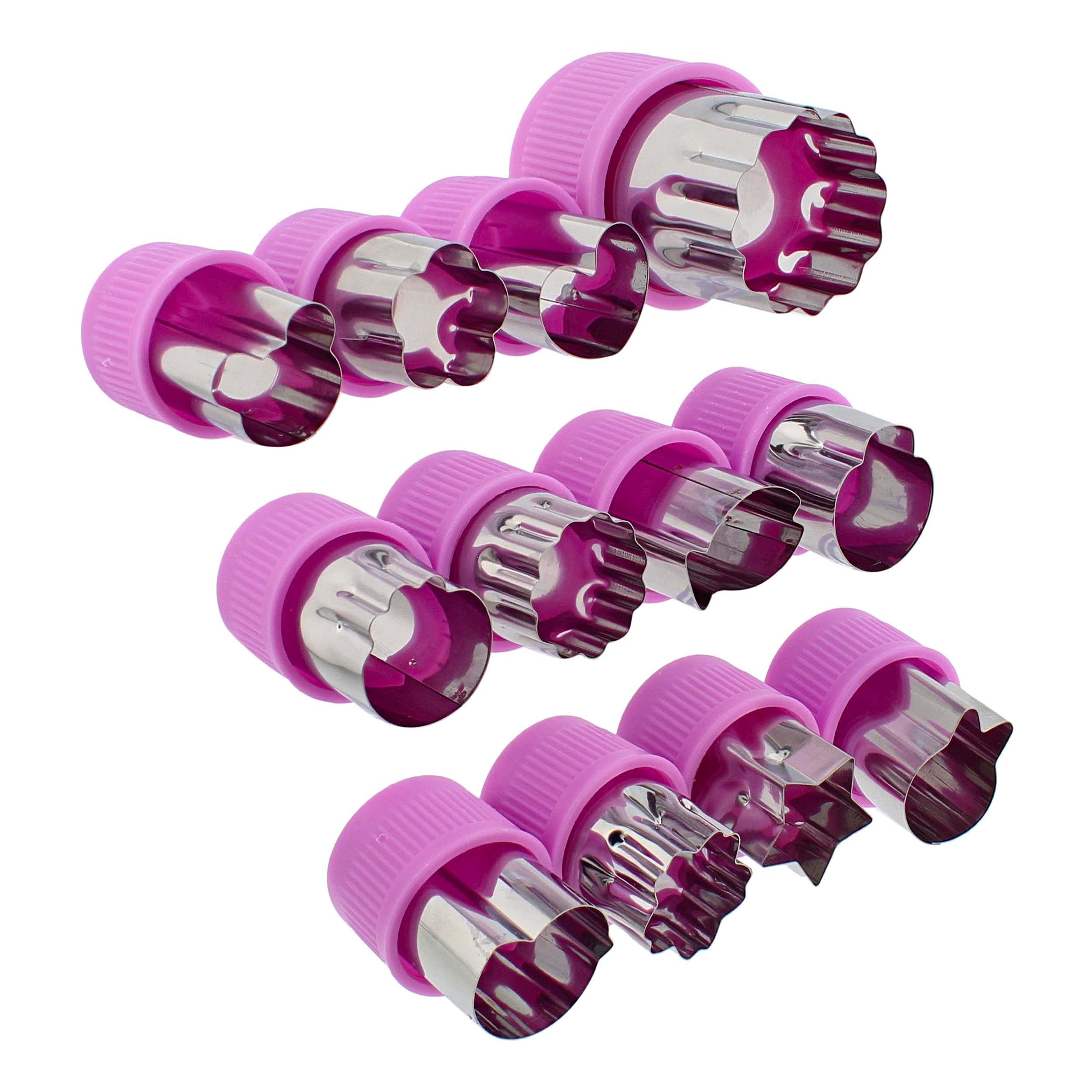 Spec101 Vegetable Chopper - 12Pc Mini Food Chopper With Flower, Animal, And Shape Fruit Cutter Pieces For Treats