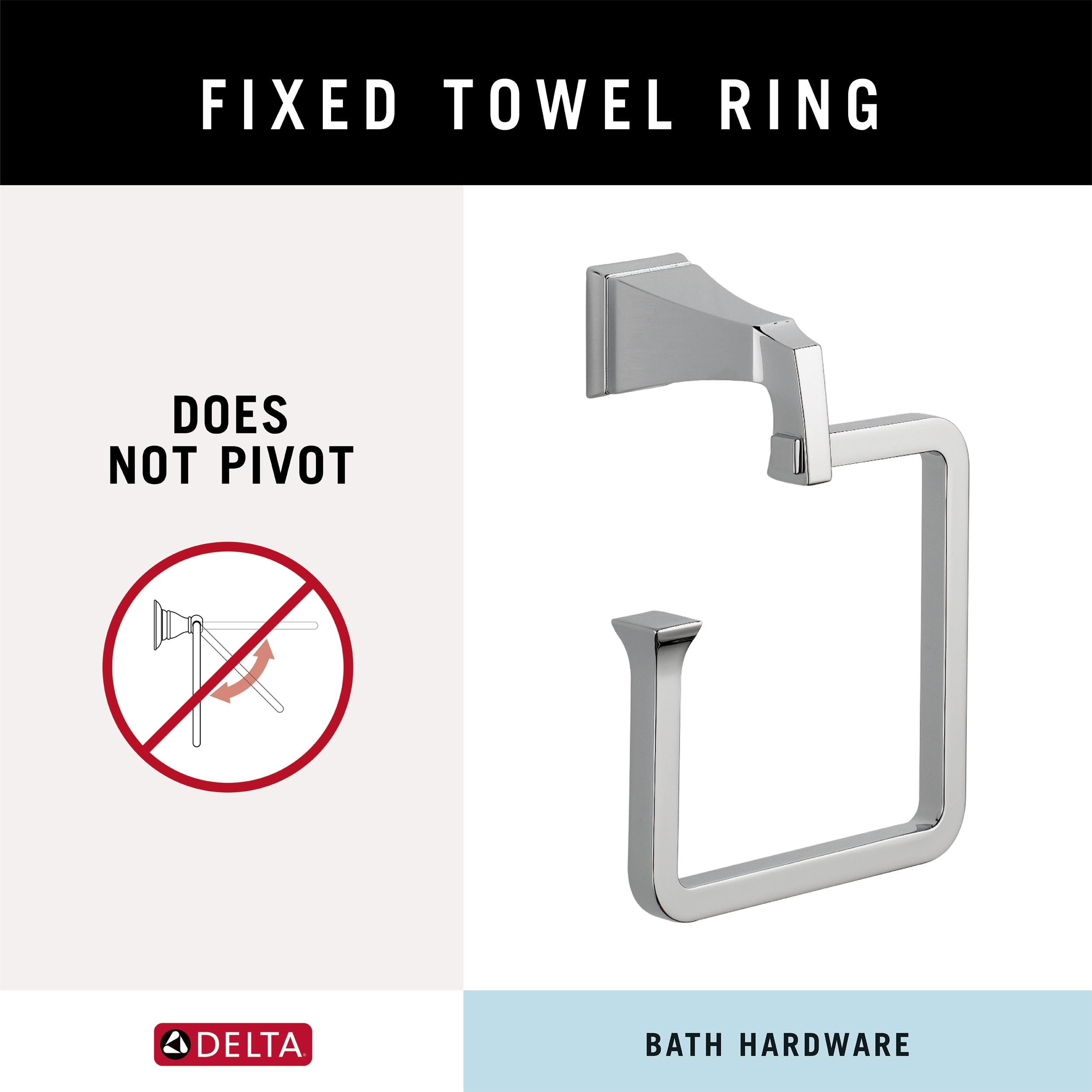 DELTA FAUCET 75146 Dryden Wall Mounted Towel Ring in Polished Chrome