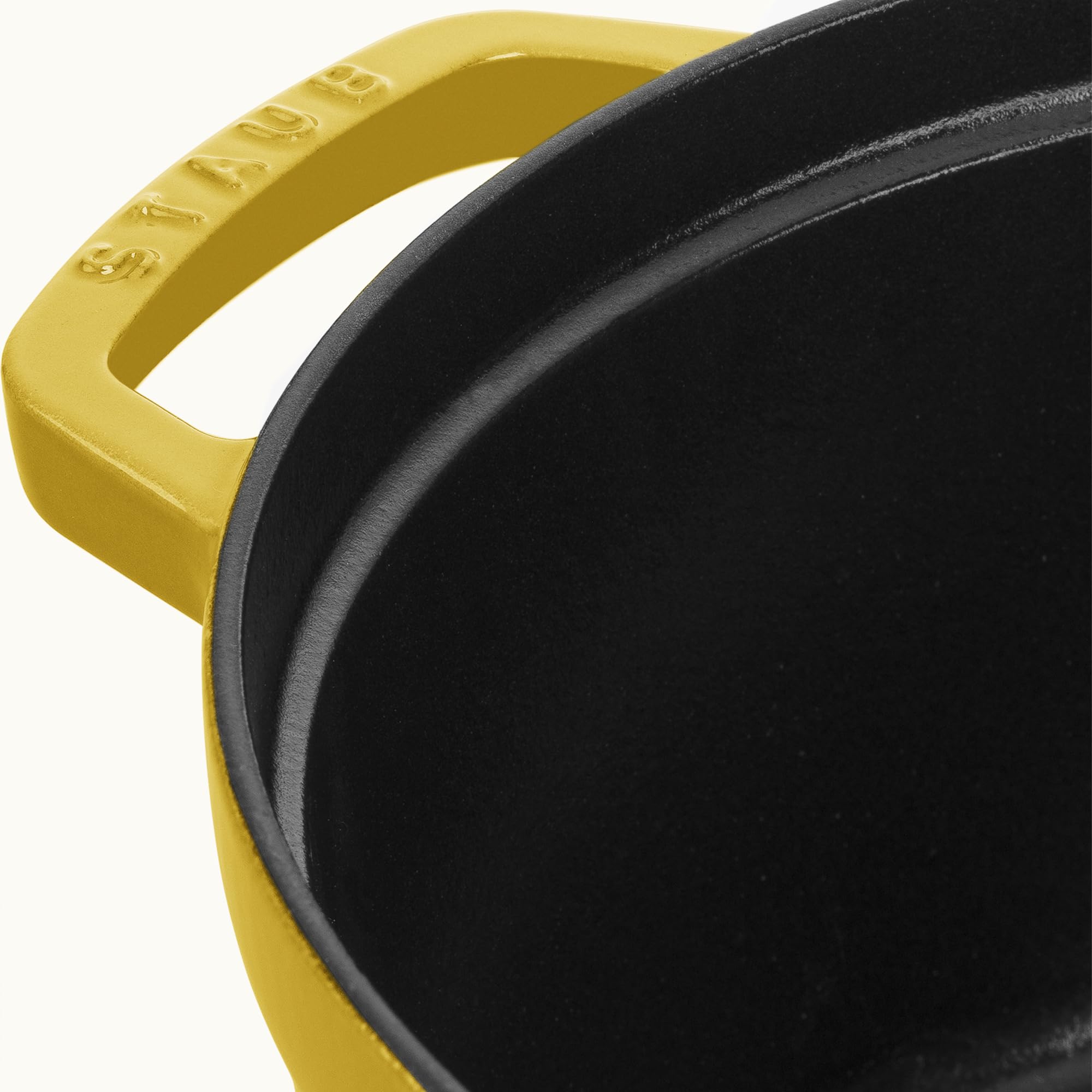 Staub Cast Iron Round Cocotte, Dutch Oven, 7-Quart, Serves 7-8, Made In France, Citron