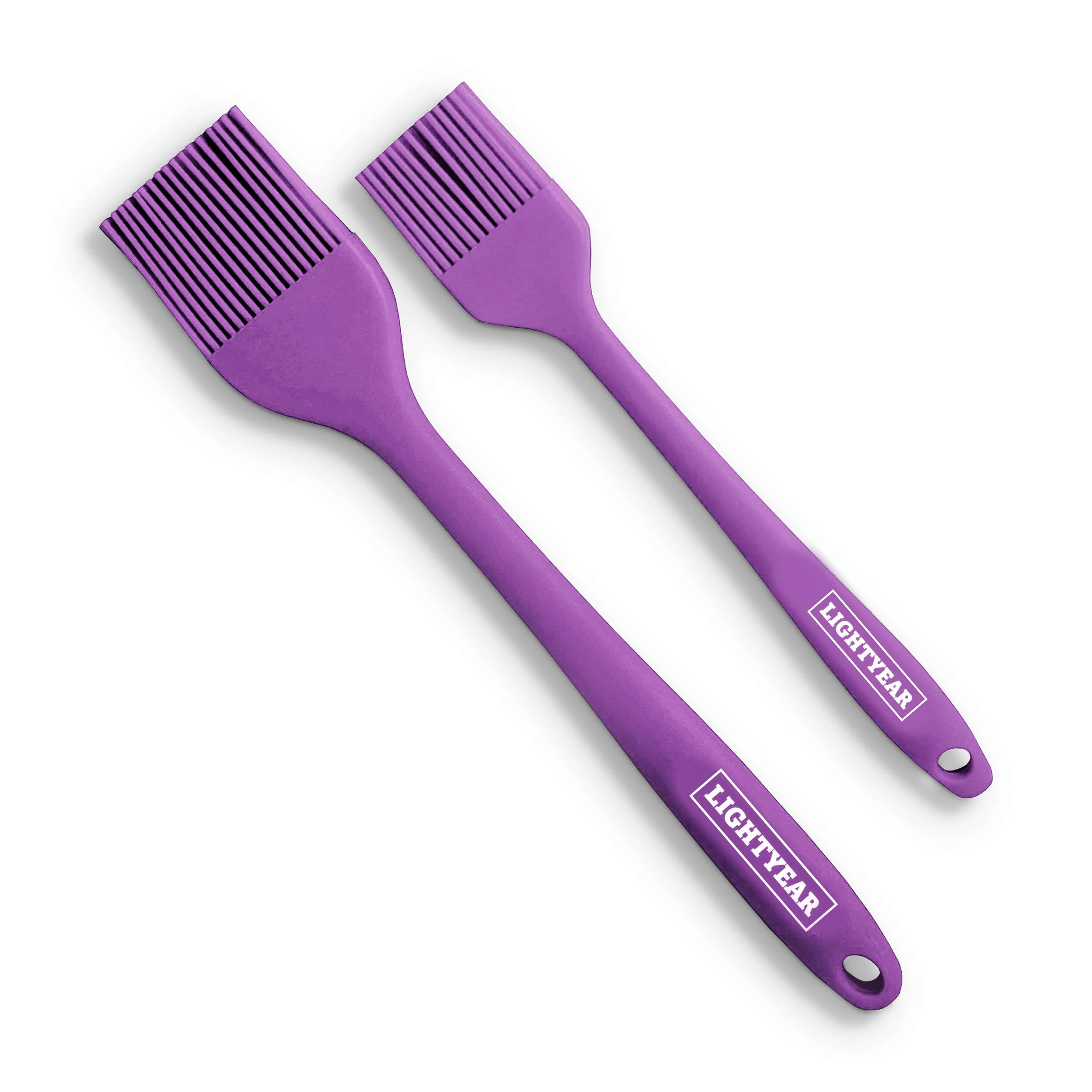 Lightyear Silicone Basting Pastry Brush Set (2 Pcs) | 450F Heat Resistant Oil Brush For Your Kitchen - Ideal For Bbqs, Baking &