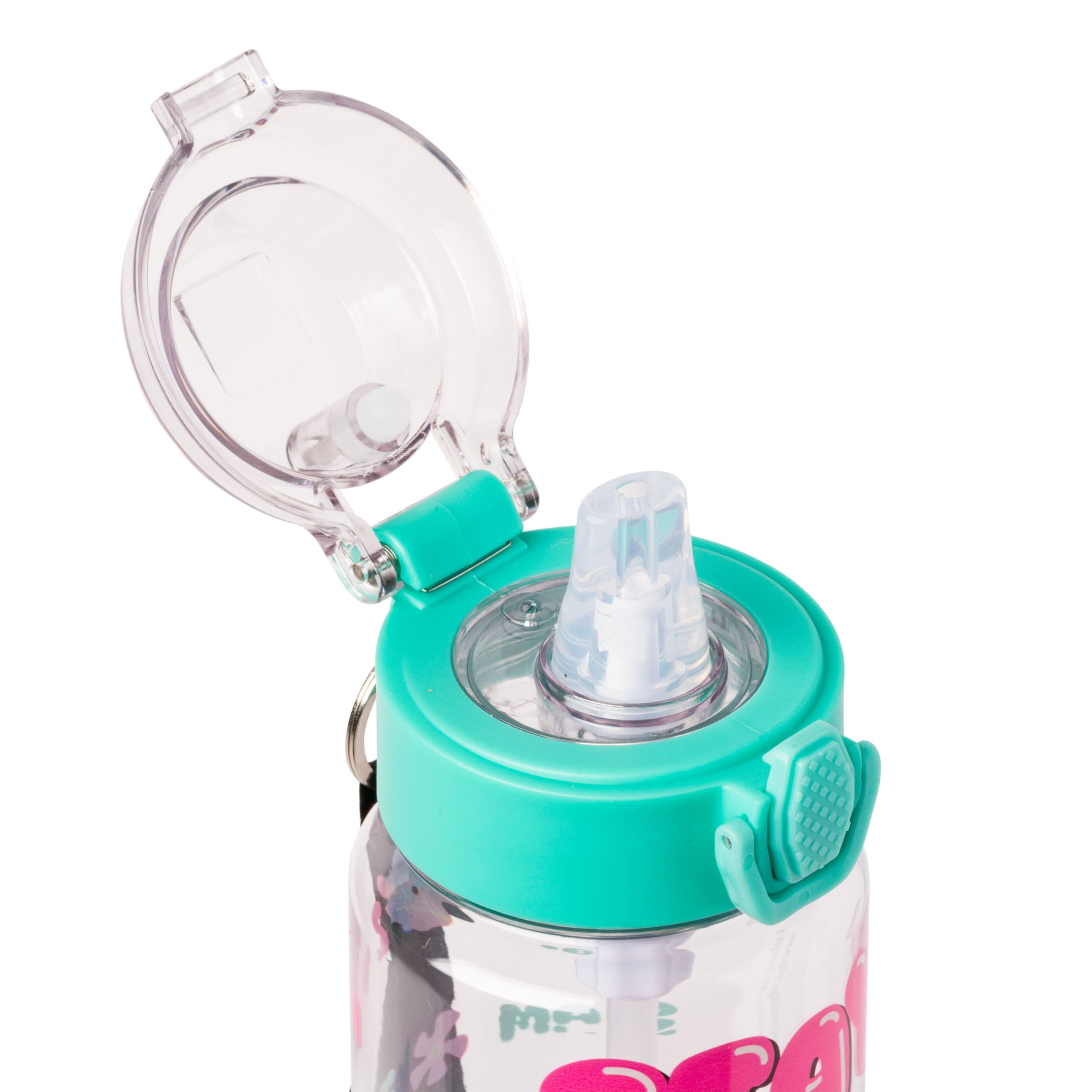 Silver Buffalo Disney Lilo And Stitch Stay Cool Hydration Tracker Schedule Plastic Water Bottle With Locking Lid, Strap, And Str