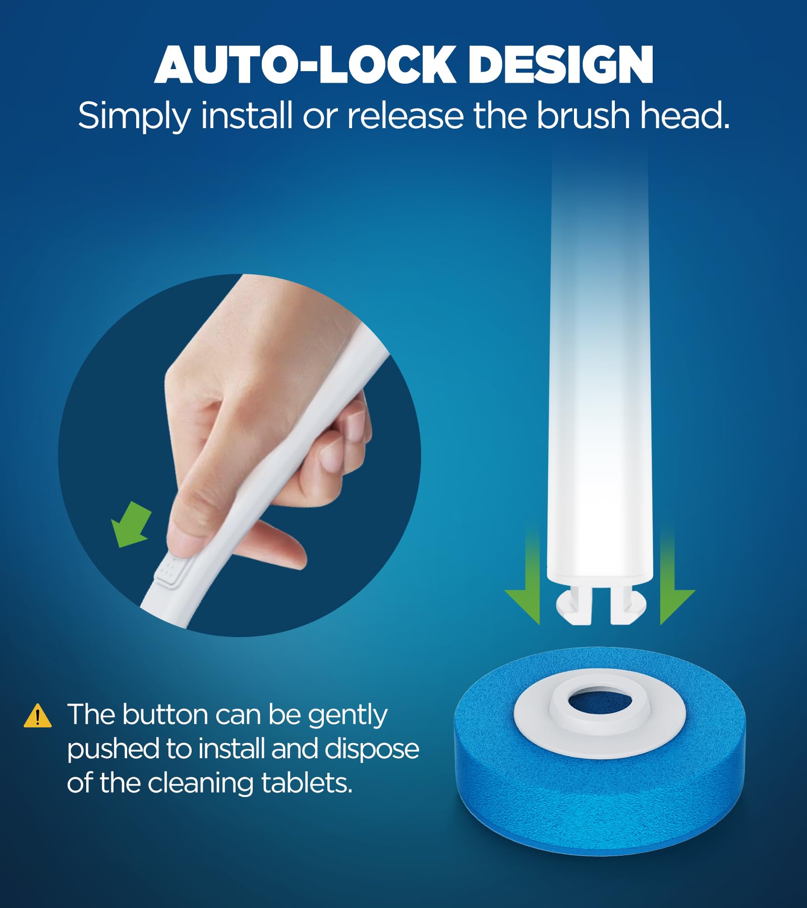 Disposable Toilet Brush Wand Refills, 40Pcs Toilet Brush Head Refills With Toilet Bowl Cleaner