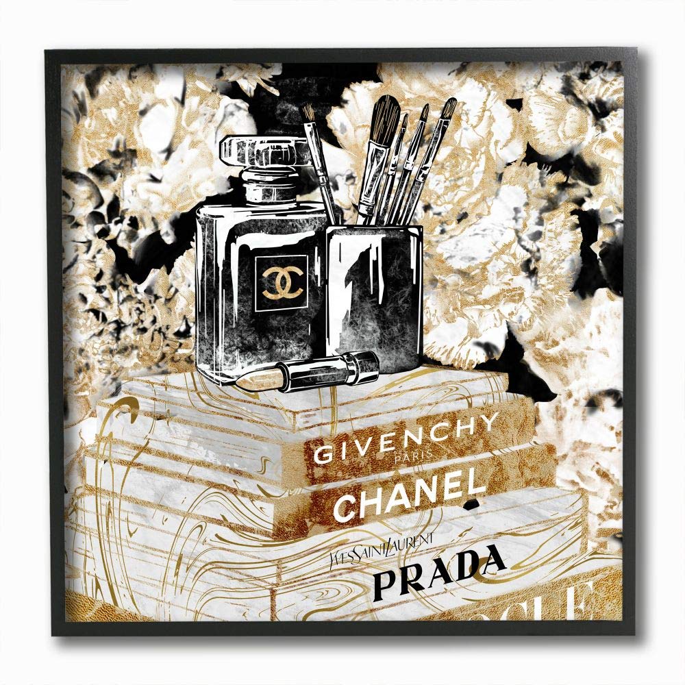 Stupell Industries Glam Designer Accessories Women'S Fashion Book Detail, Designed By Ziwei Li Wall Art, 12 X 12, Black Framed