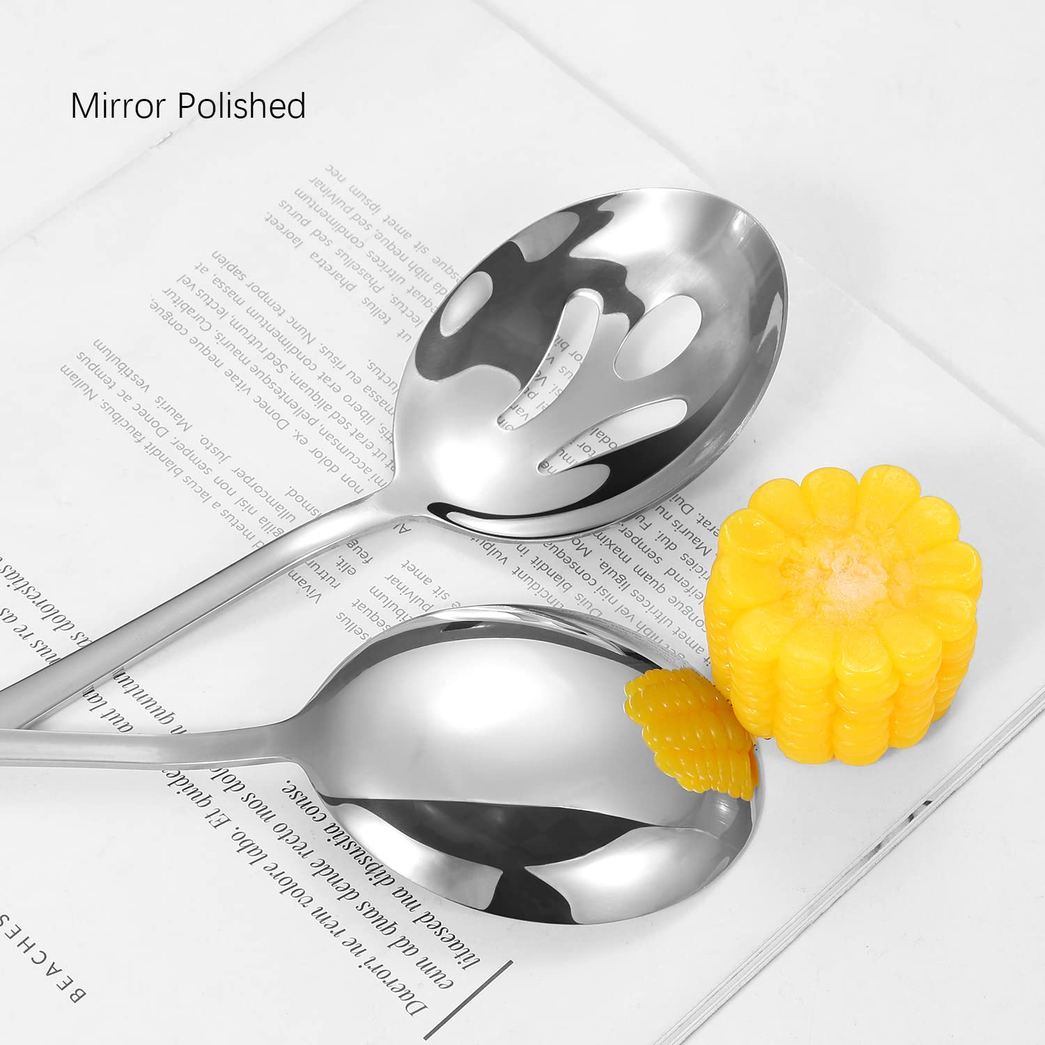 Stainless Steel Serving Utensils,8 Pcs Serving Set With Serving Spoons,Serving Fork,Soup Ladle,Lasagna Server,Pie Server,Polishe