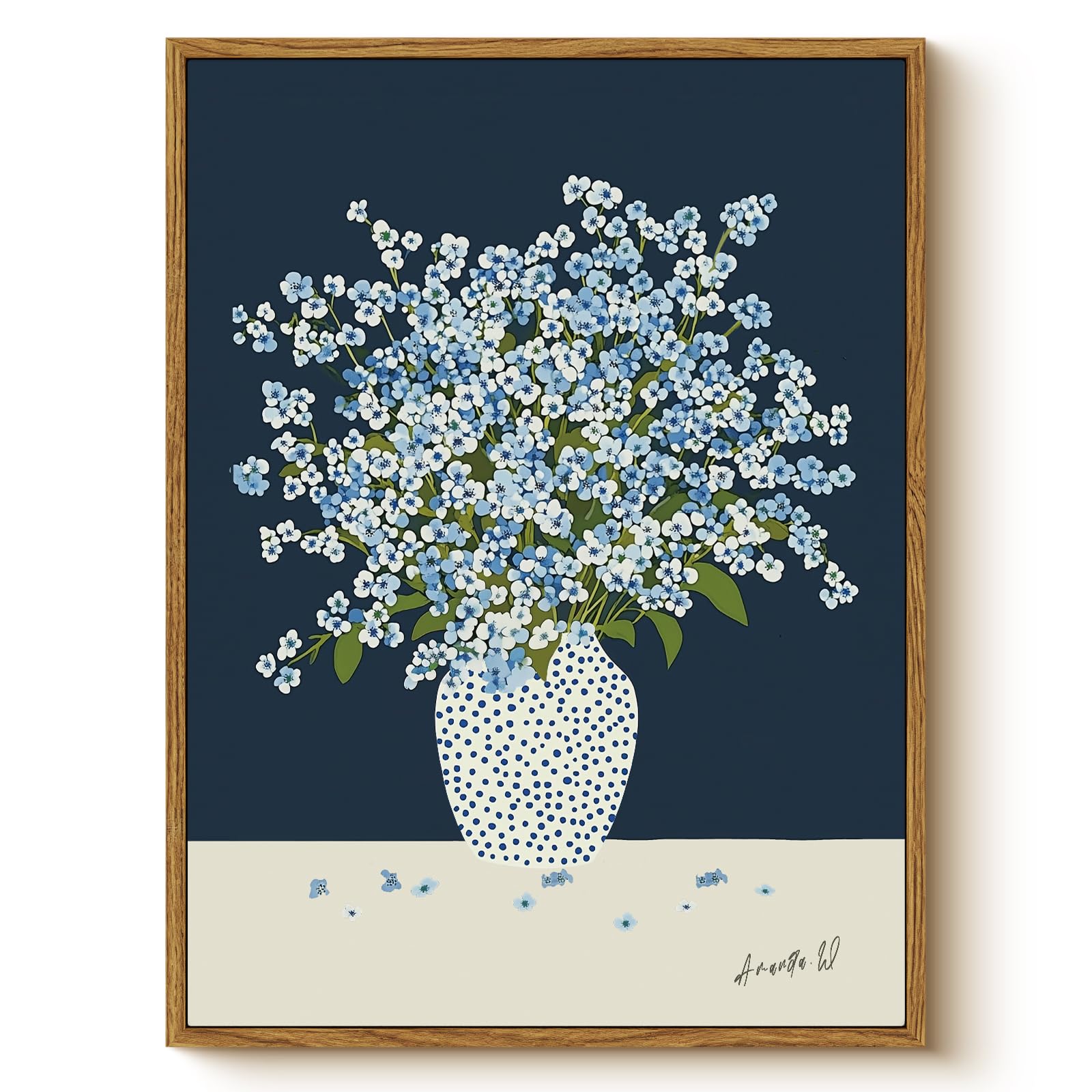 Whasayart Vintage Framed Canvas Wall Art Sr1213 Pure
