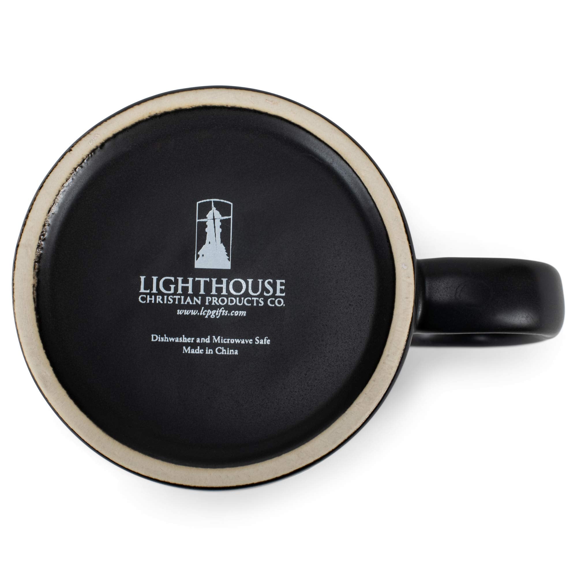 Lighthouse Christian Products The Lord Plans The Journey Matte Black 16 Ounce Ceramic Mug