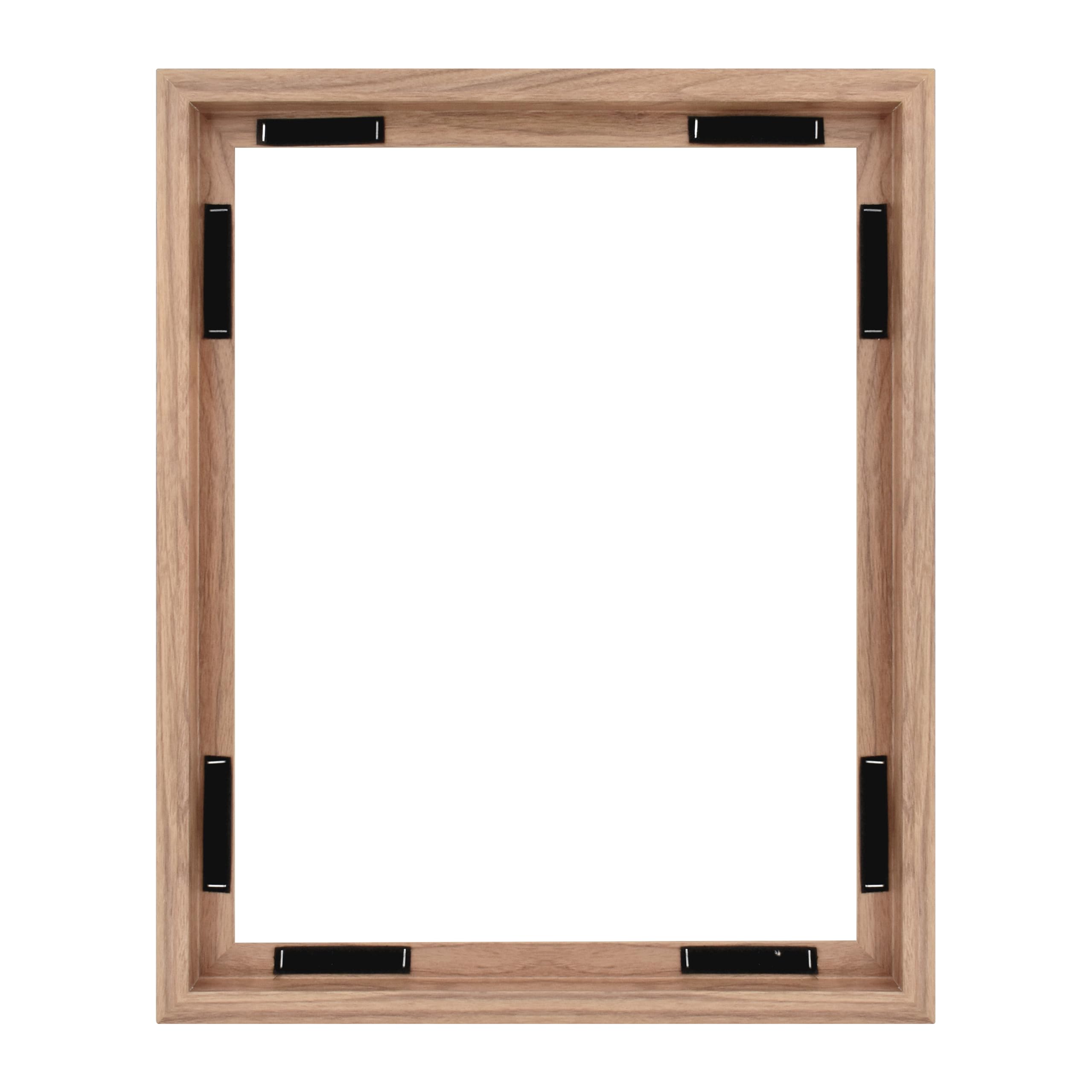 MCS Canvas Float Frames 16x20 Frame, Walnut Woodgrain Frame for Finished Canvases, Vertical & Horizontal Wall Hanging Large Fram