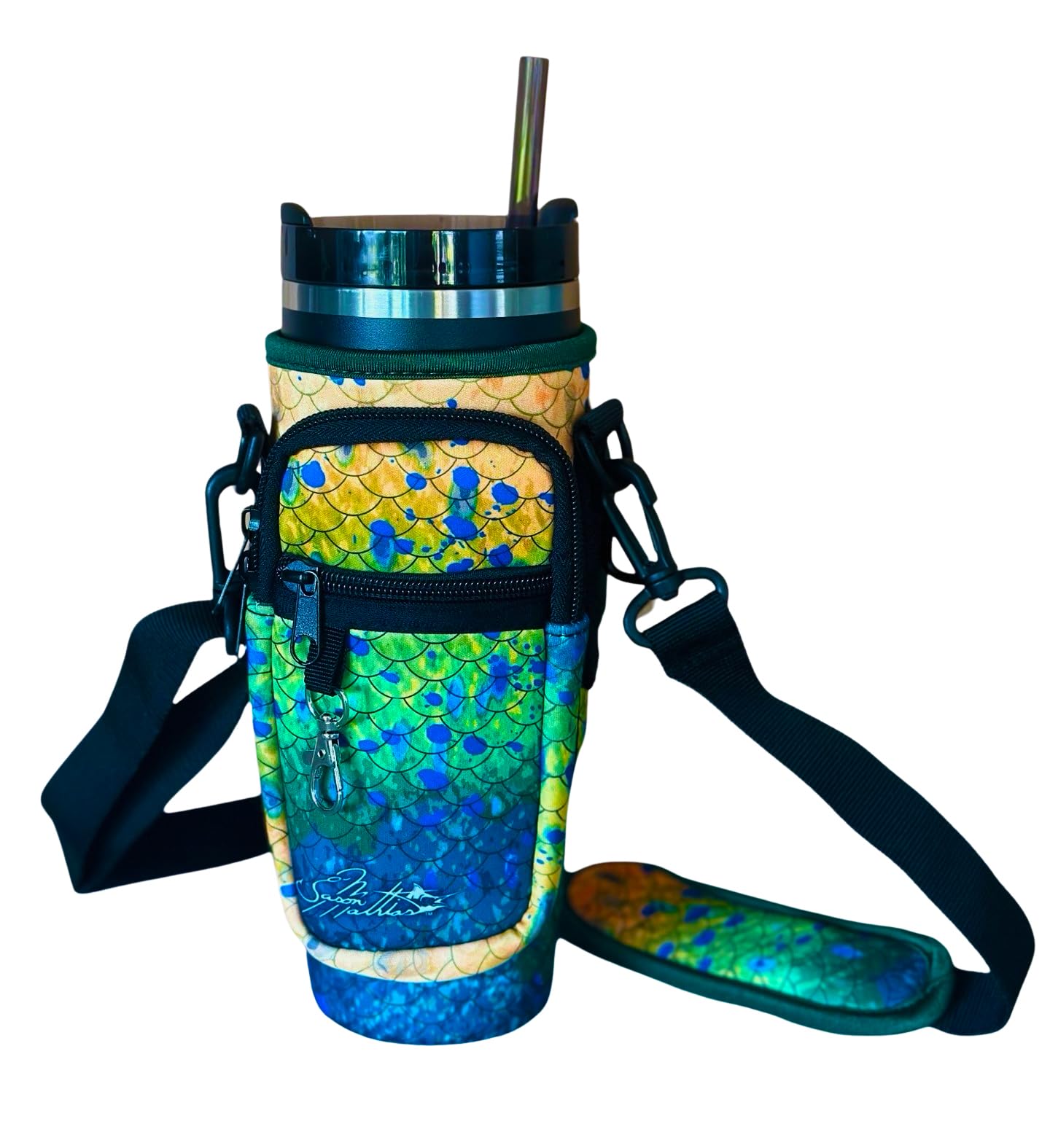 Koverz Insulated Neoprene Water Bottle Carrier with Strap, Fits 30 oz Stanley, Keeps Drinks Cool, Easy to Carry, Durable, Preven