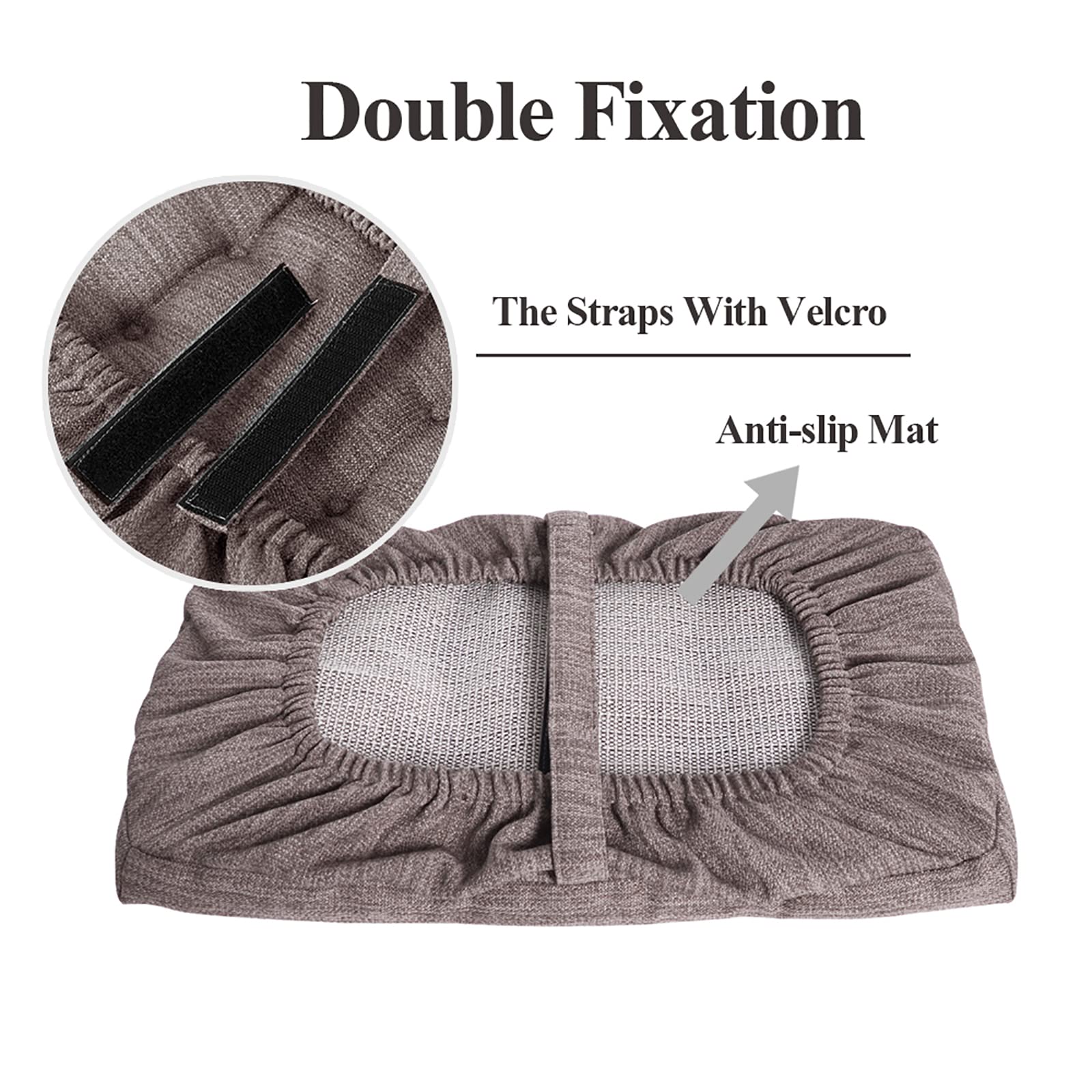 Baibu Set Of 2 Saddle Stool Cushions, Super Soft Bar Stool Cushion Saddle Stool Seat Cushions With Ties - 2 Pads Only (Khaki, 18