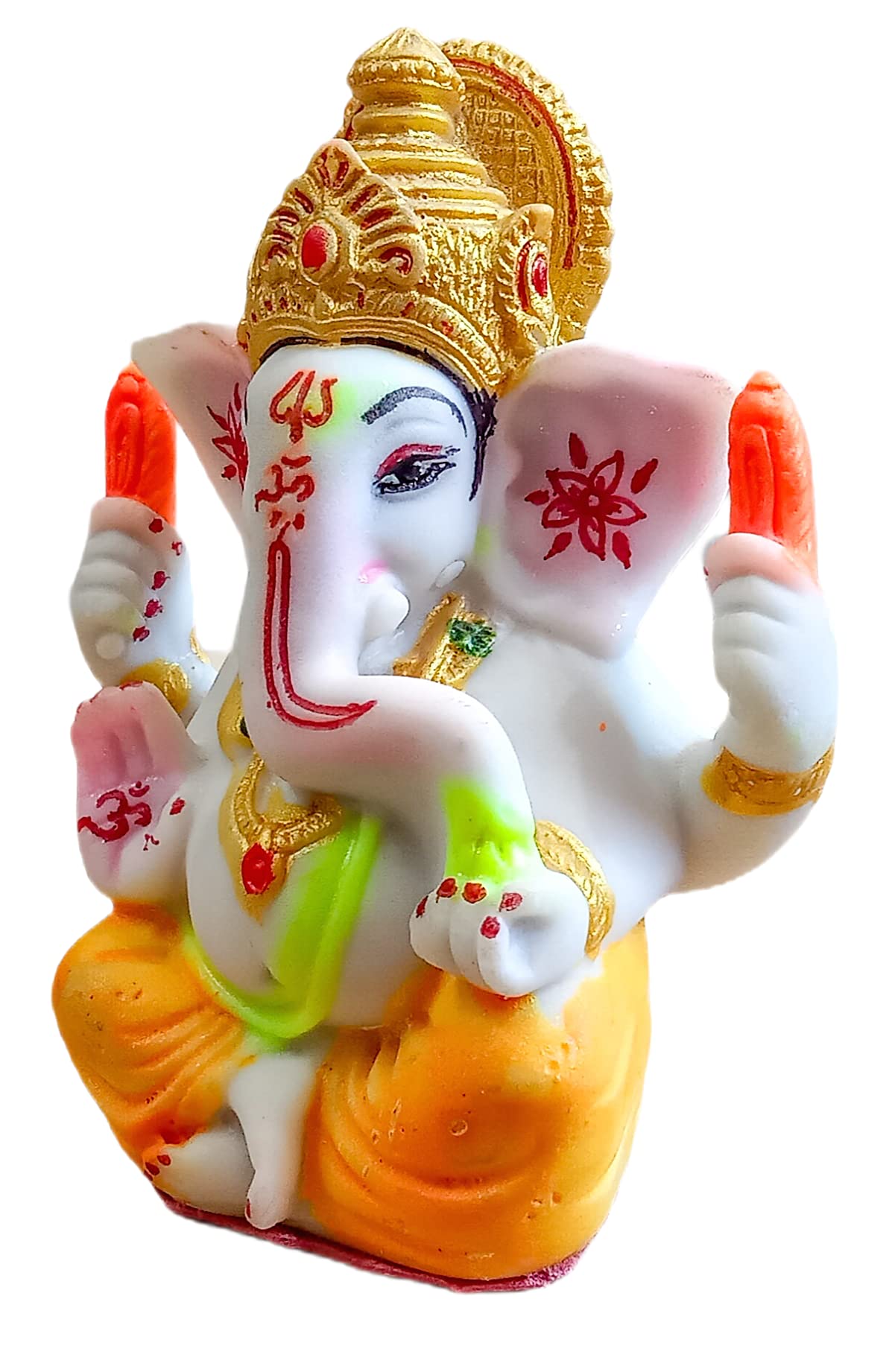 Atut Ganesh Murti, Idol And Used For Car Dashboard, In Small Size, Magnificent Design And Beautiful Colour, 11Cm