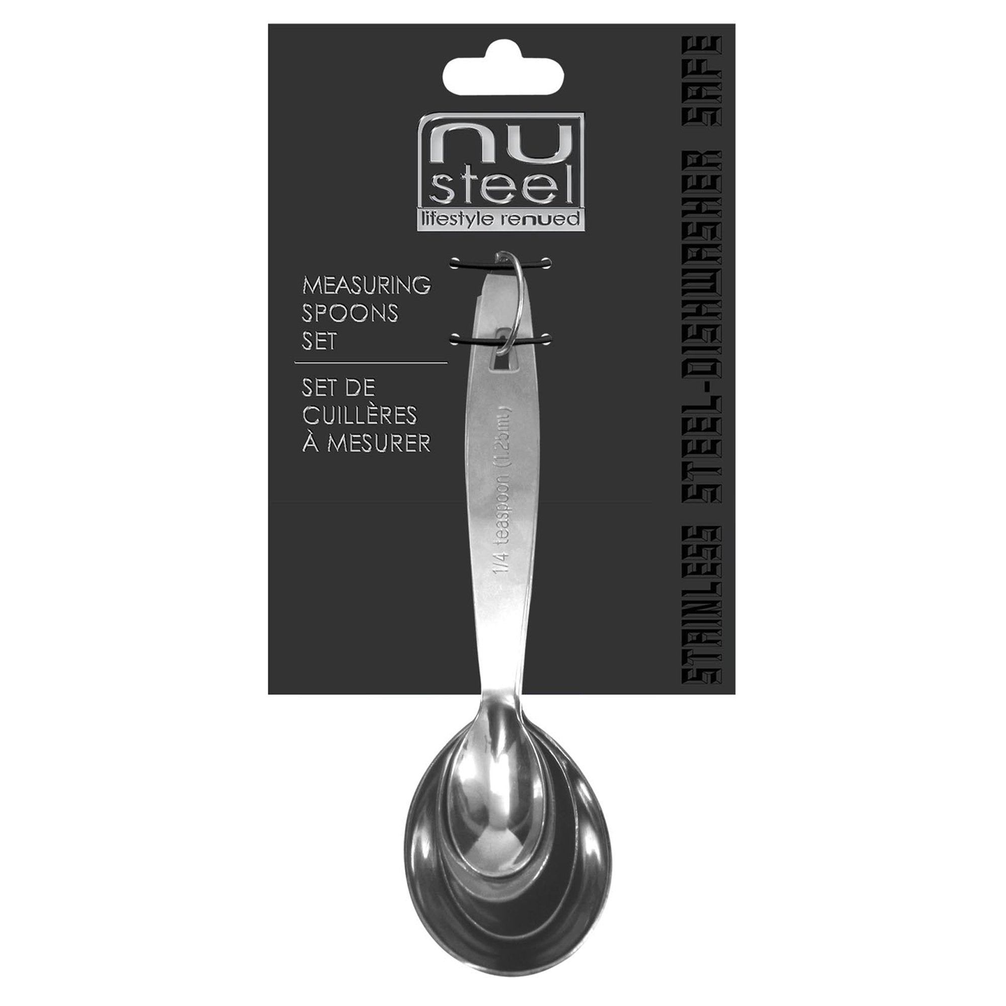 Nu Steel S/S Measuring Spoon Set/4, Shiny