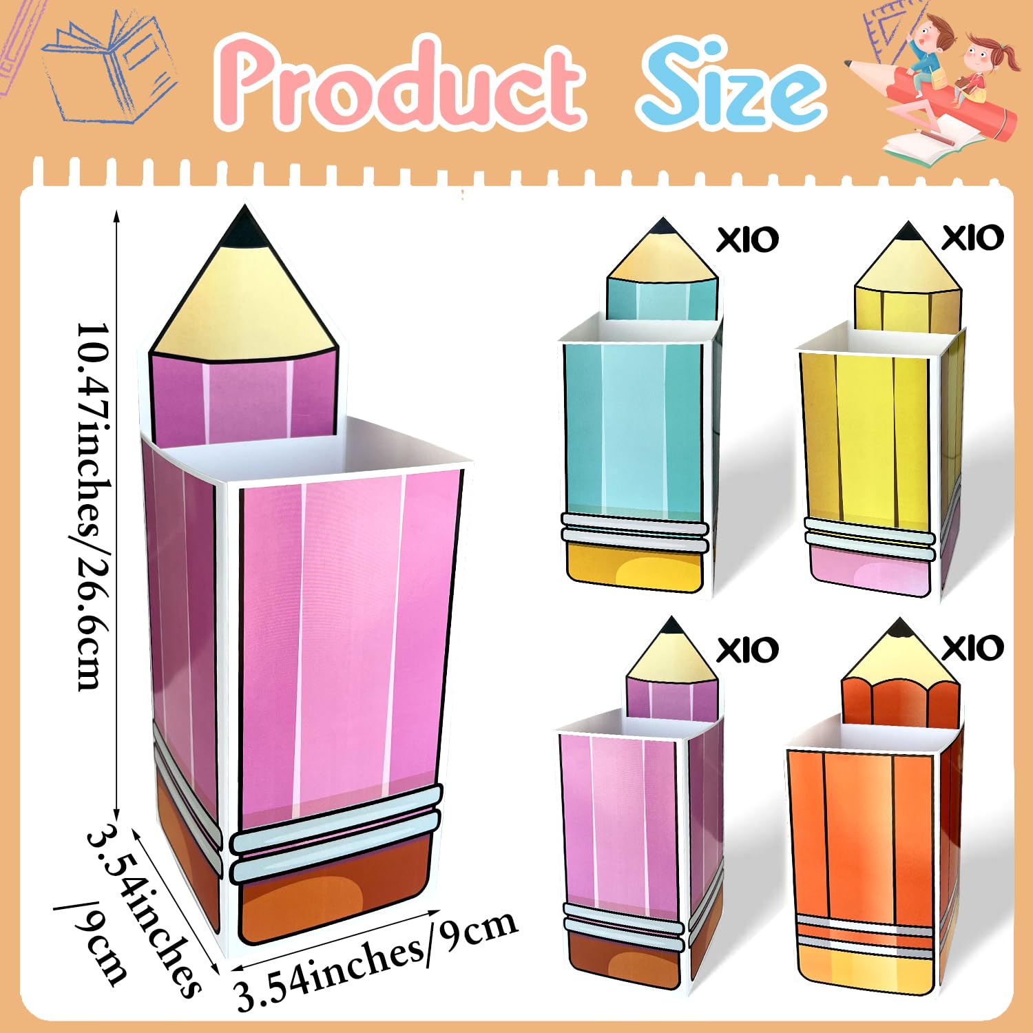 40 Pcs Welcome Back To School Pencil Candy Boxes Popcorn Holders Pencil Gift Boxes Pencil Popcorn Boxes Thanks Teacher Popcorn H