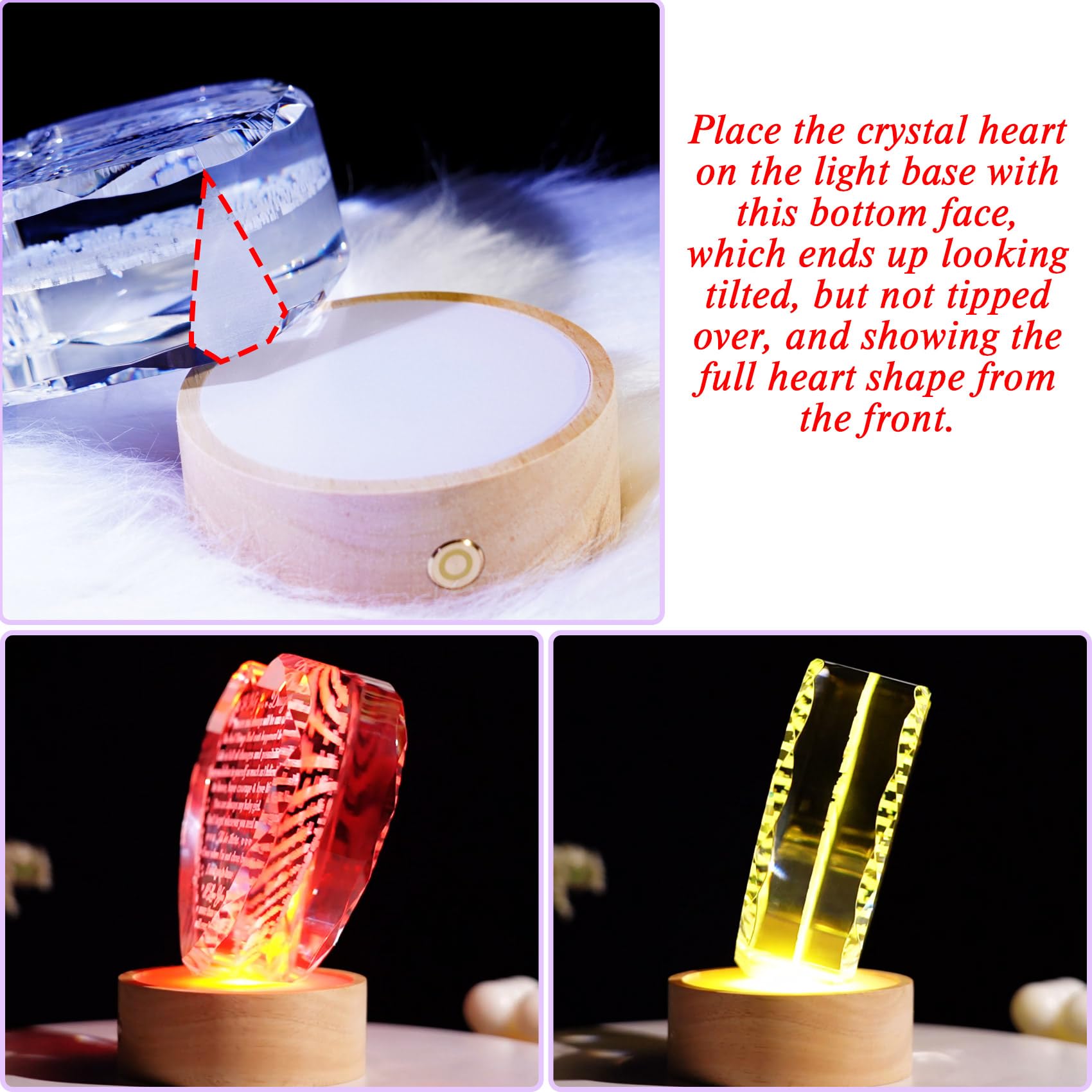 YWHL Crystal Aunt Gifts from Niece Nephew, Aunt Birthday Gifts for Women, Heart Crystal Plaque Mother s Day Gifts for Aunt with