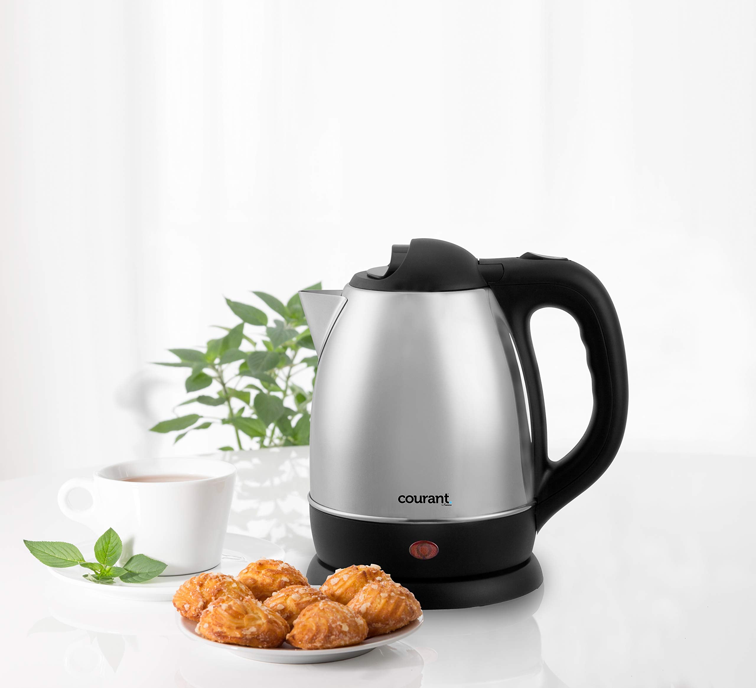 Courant Cordless Stainless Steel Kettle (1.7 Liter) - With 360 Degree Rotational Body