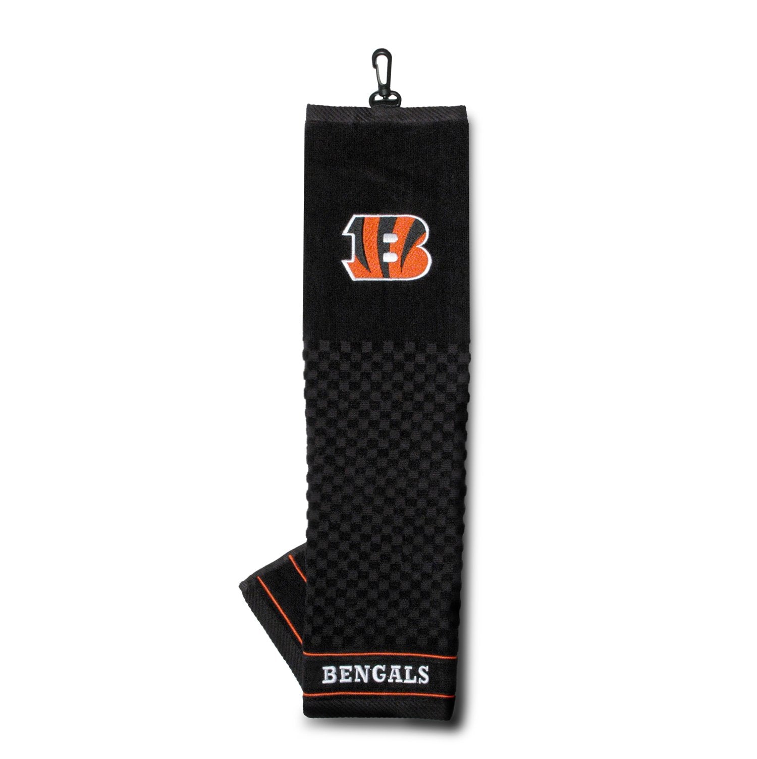 Team Golf Nfl Cincinnati Bengals Embroidered Golf Towel Embroidered Golf Towel, Checkered Scrubber Design, Embroidered Logo