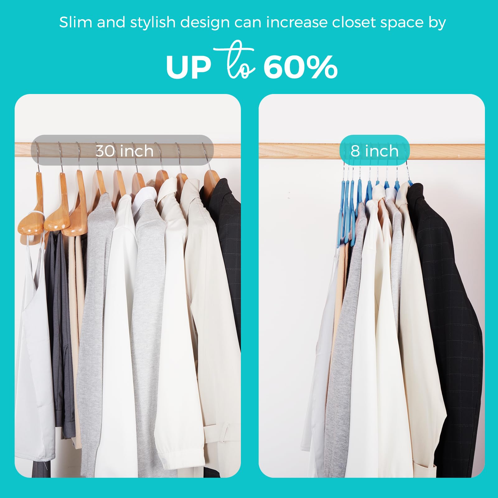 House Day Premium Velvet Clothes Hangers 50 Pack Non-Slip Flocked Felt Hangers Heavy Duty Durable Coat And Suit Hangers | Vibran