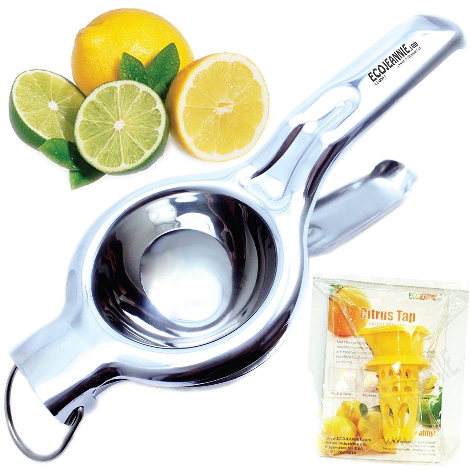 Ecojeannie Heavy Duty Jumbo Food Grade #304 Stainless Steel Lemon Juicer (Ls0001),Commercial Grade Unbreakable Anti-Corrosive Pr