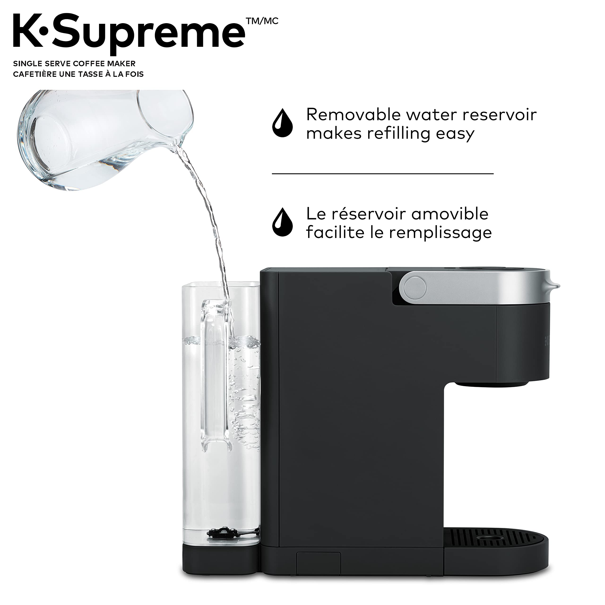Keurig K-Supreme Coffee Maker - Single Serve Brewer with MultiStream Technology, 66 Oz Reservoir, Black, Model 062151515284