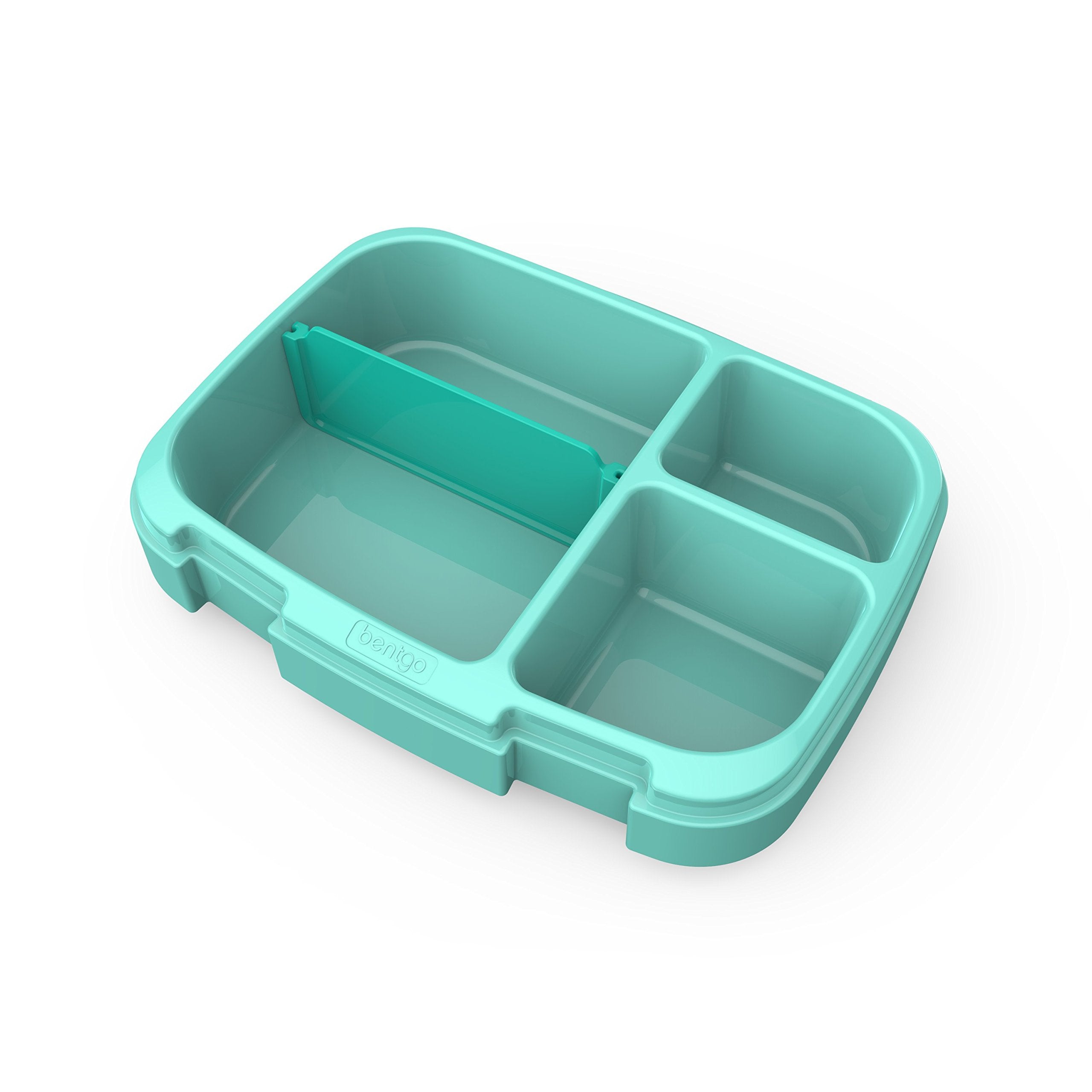 Bentgo Fresh Tray (Aqua) With Transparent Cover - Reusable, Bpa-Free, 4-Compartment Meal Prep Container With Built-In Portion Co