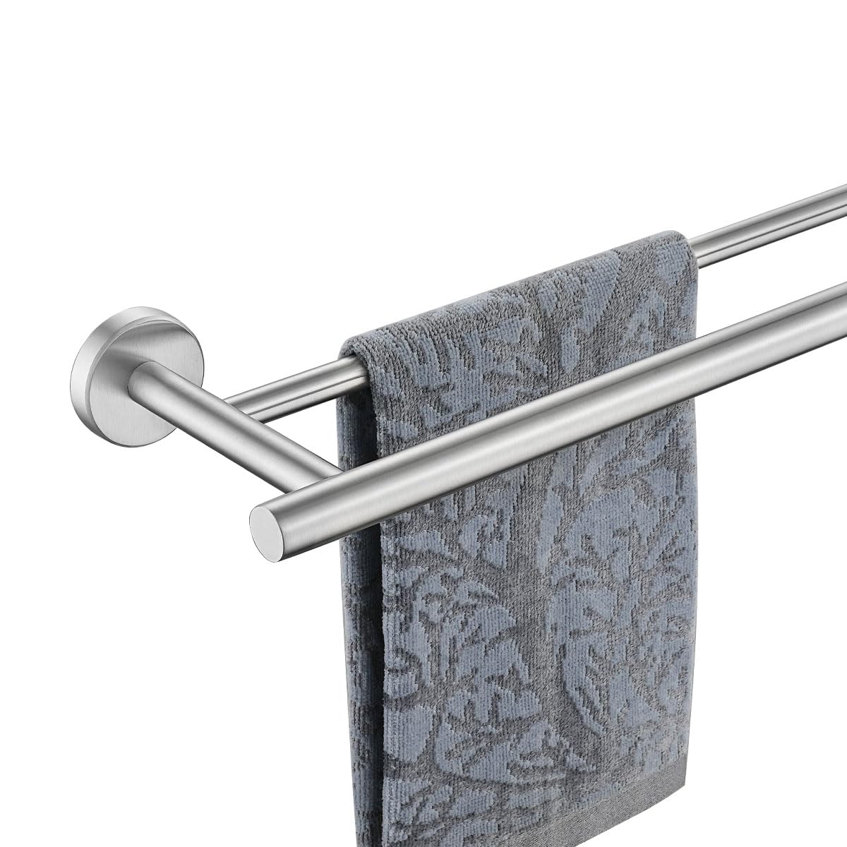 Jqk Double Bath Towel Bar, 16 Inch 304 Stainless Steel Thicken 0.8Mm Towel Rack Bathroom, Towel Holder Brushed Finished Wall Mou