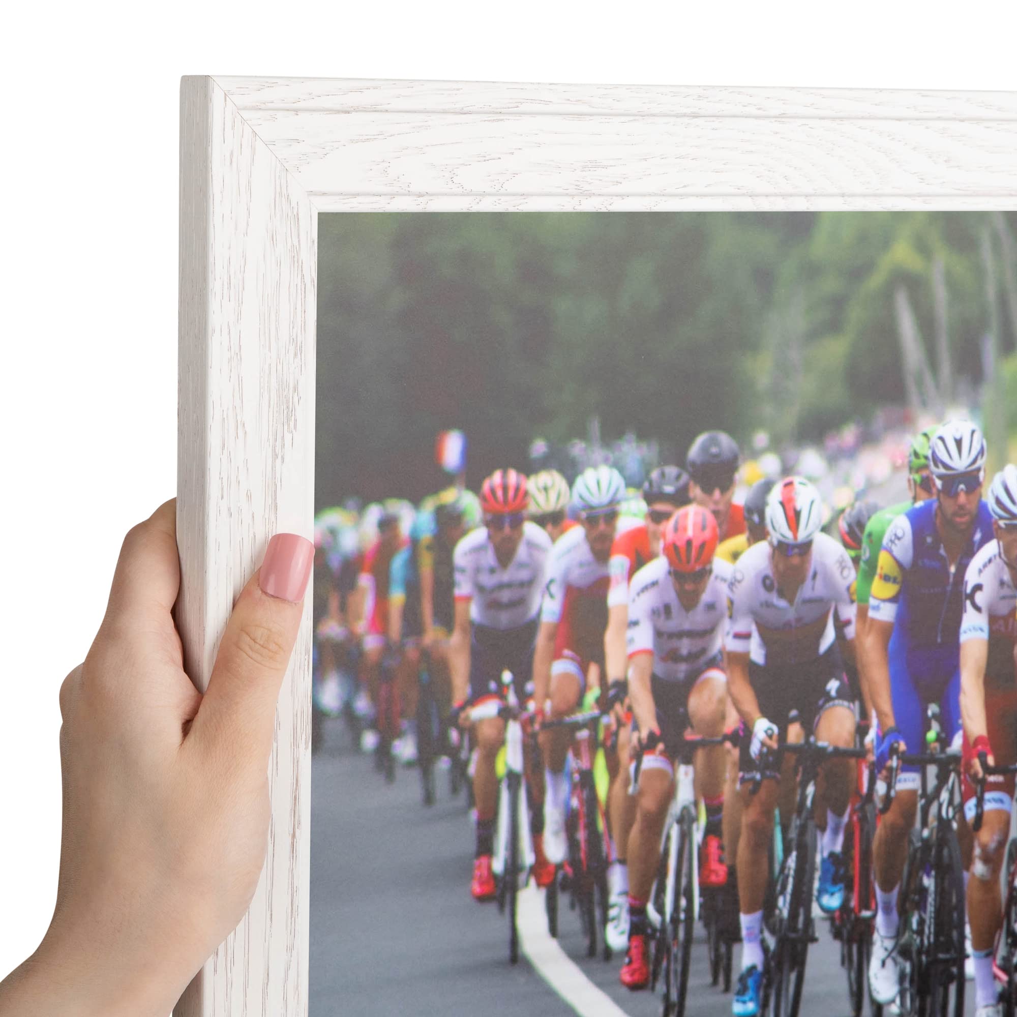 ArtToFrames 13x15 inch Off White Stain on Oak Wood Picture Frame, 2WOM0066-80206-YWHT-13x15
