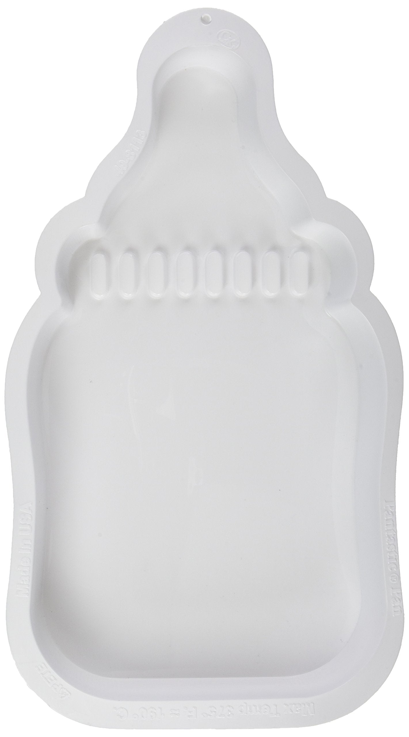 Ck Products Plastic Baby Bottle Cake Pan, White
