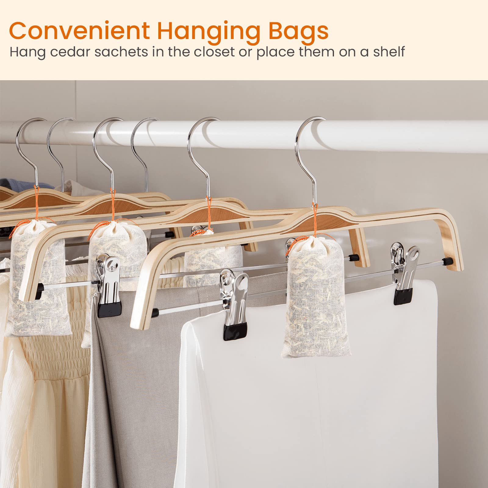 Homode Cedar Balls And Cedar Sachets, Aromatic Cedar Wood Blocks And Shavings Bags For Clothes Shoes Storage, Ideal For Closets