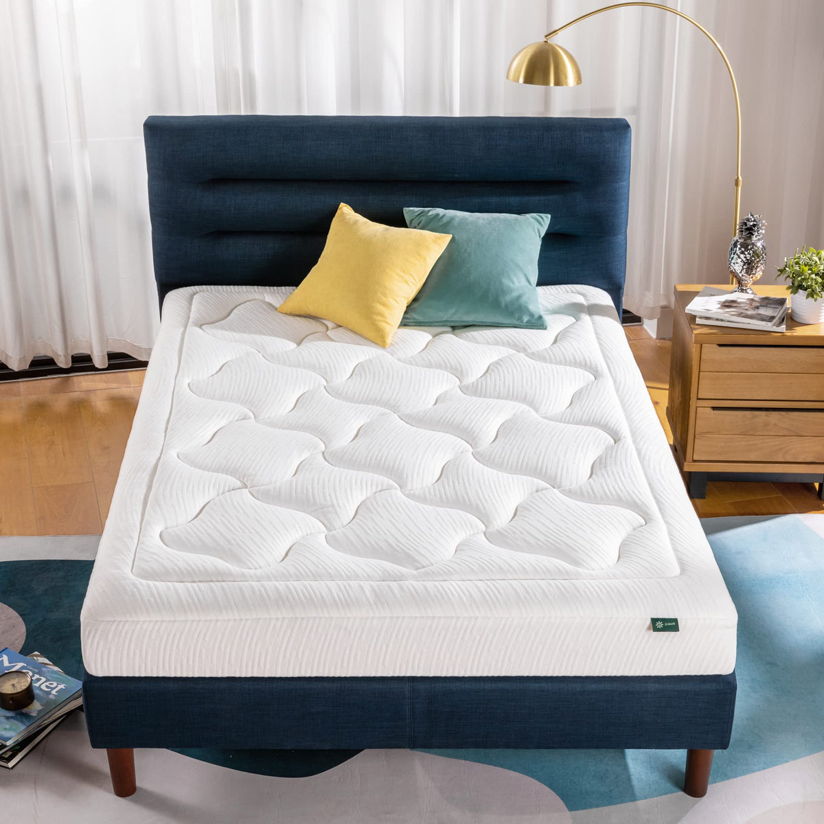 Zinus 8 Inch Cloud Memory Foam Mattress, Full, Fiberglass Free, Pressure Relieving, Mattress In A Box, Certipur-Us Certified, Wh