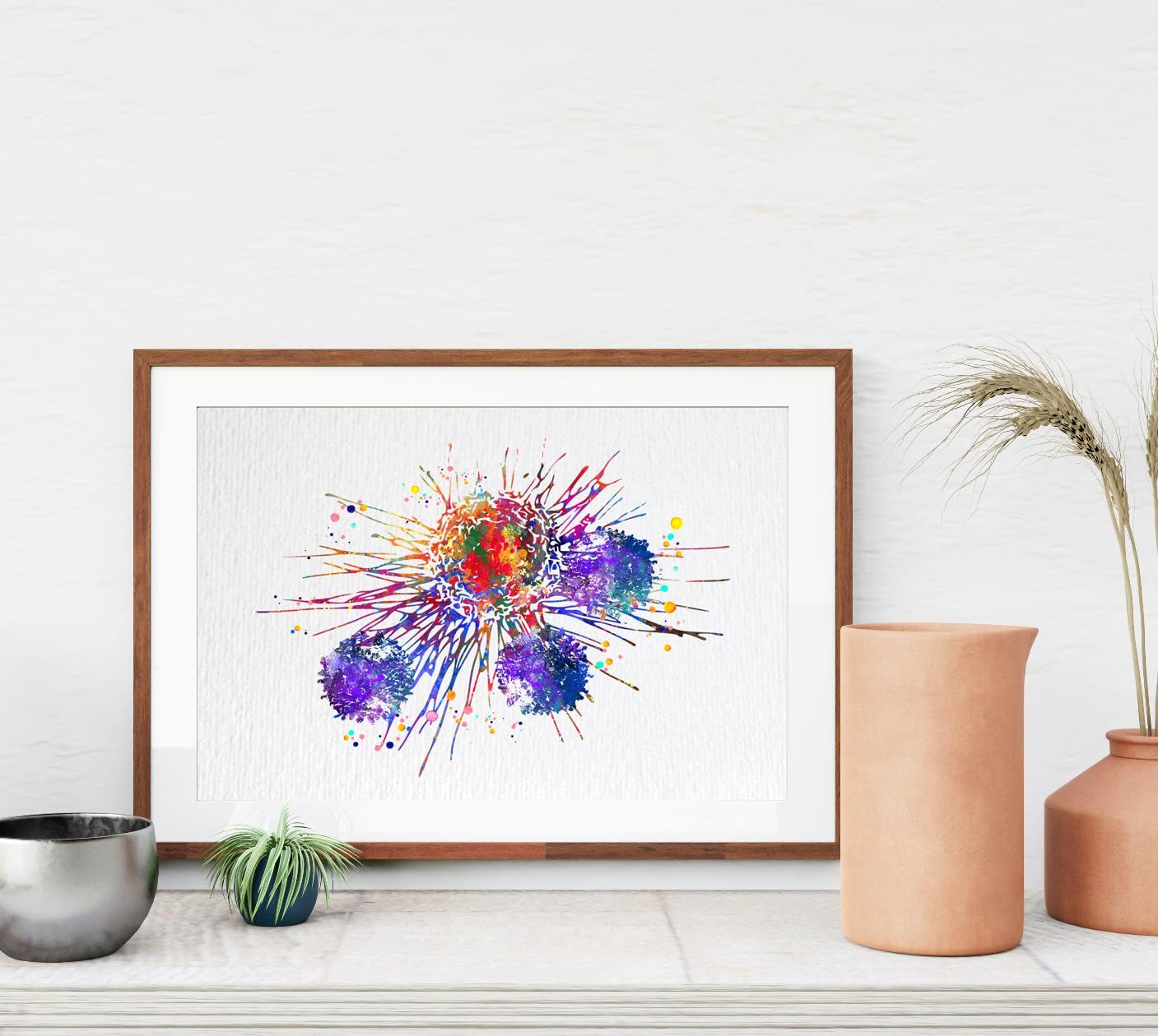 Dignovel Studios 8X10 Unframed T-Cells Immune Cells Medical Art Science Histology T Cell Attacking Cancer Art Oncology Immunolog