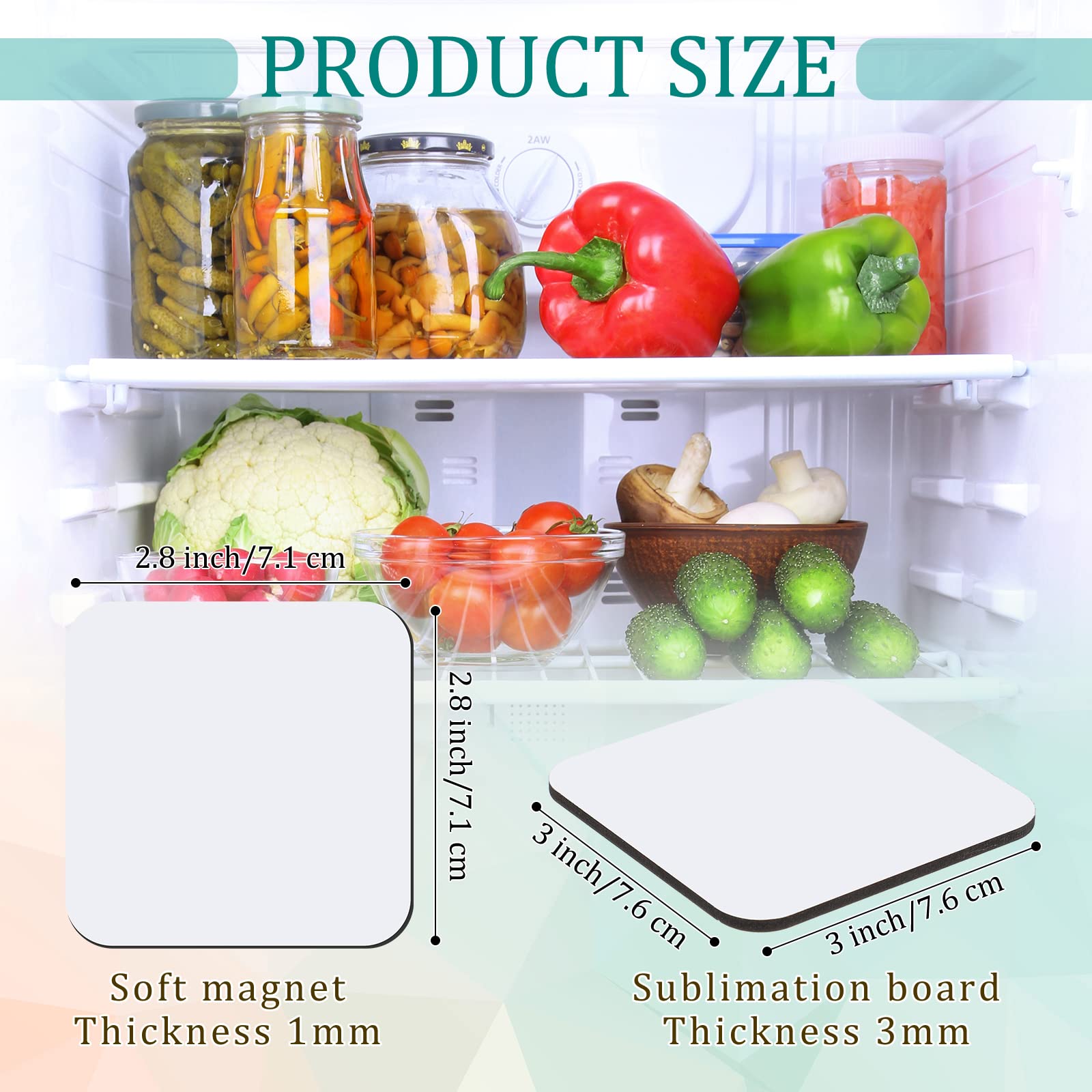 3 X 3 Inch Sublimation Blank Refrigerator Magnets Sublimation Square Fridge Magnets Sublimation Magnet Blanks Mdf Sublimation Bl