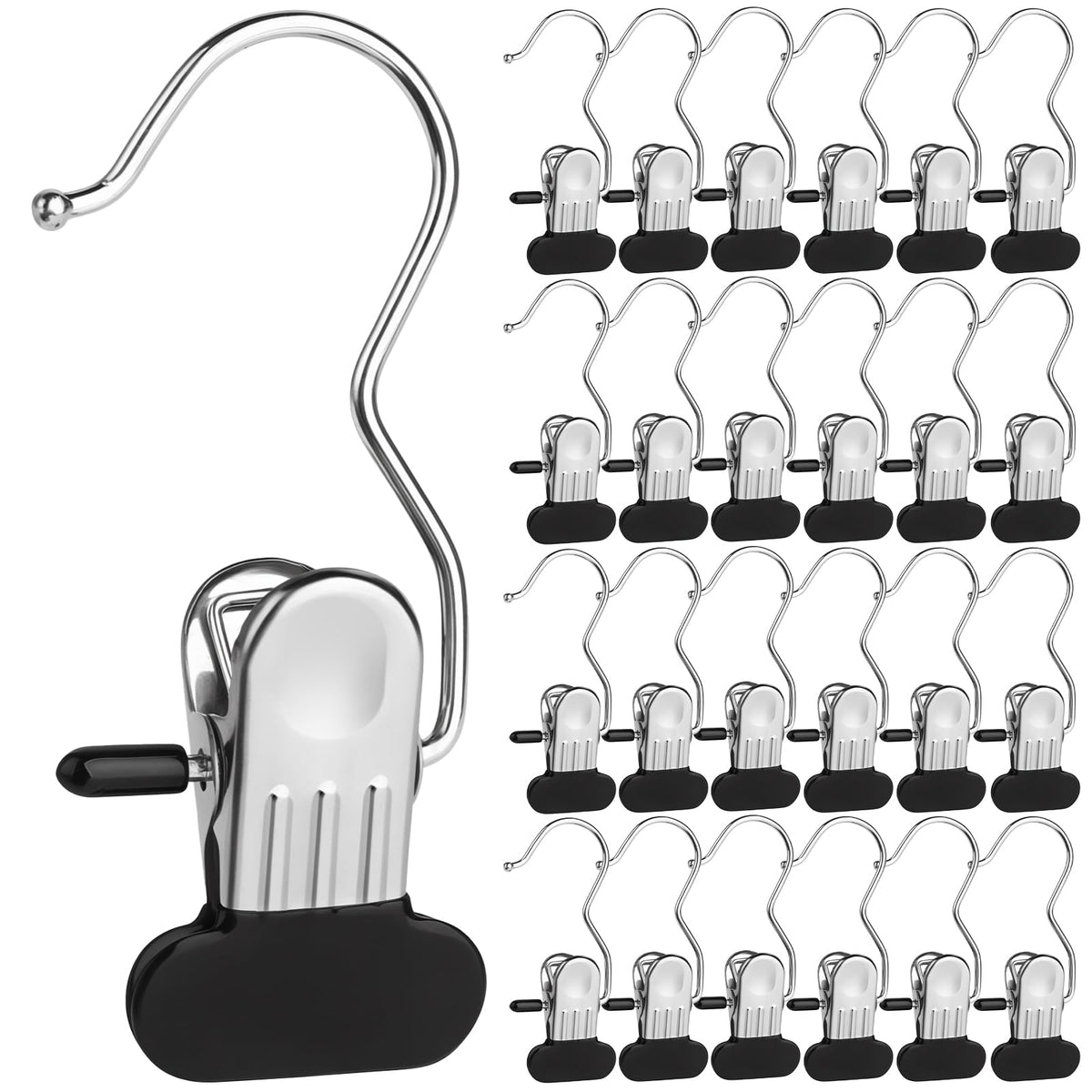 Clothes Pins 25-Pack Laundry Hook Hangers Clothes Hanger Clips For Closet Organizer Socks Towels Clips Heavy Duty Clothespins Bu