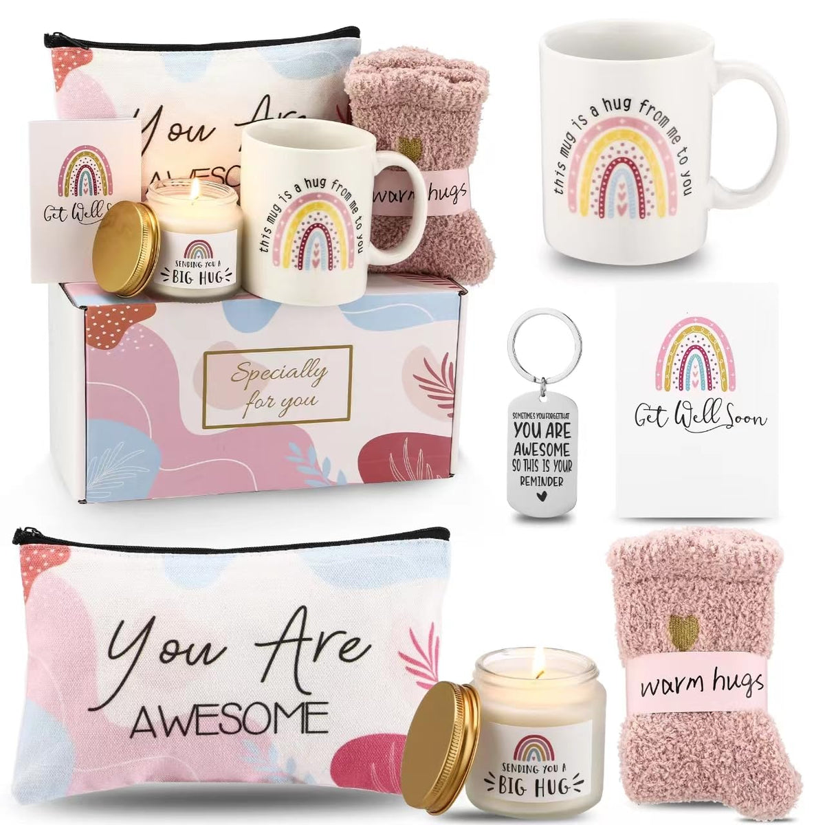 wangxitumug Get Well Soon Gifts for Women After Surgery,Gifts Basket for Women, Sick Care Package for Women, Encouragement Gift