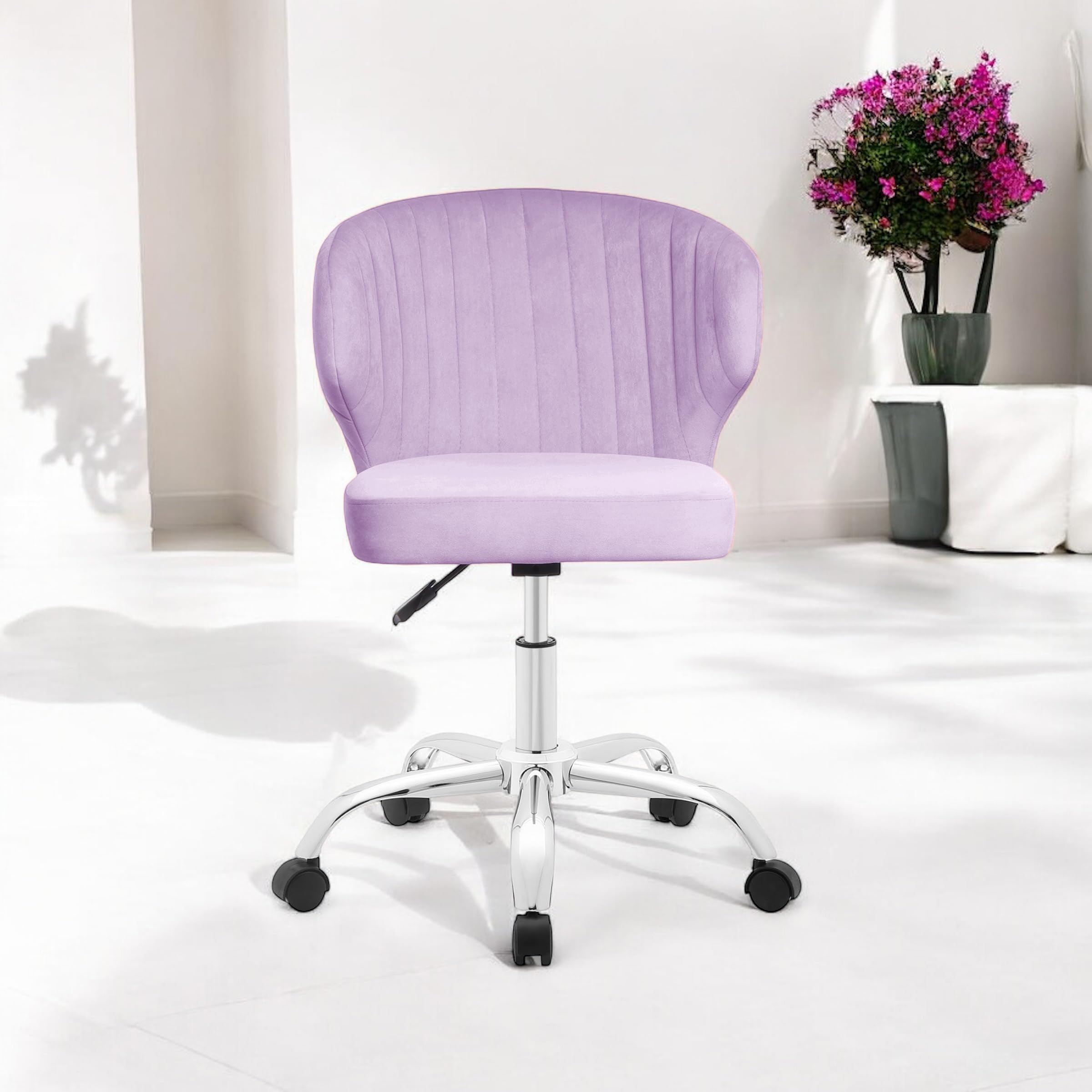 Finch Fox Shree Velvet Upholstery Office Height Adjustable, 360 Swivel Computer Desk Study Chair For Office & Home, Executive, R
