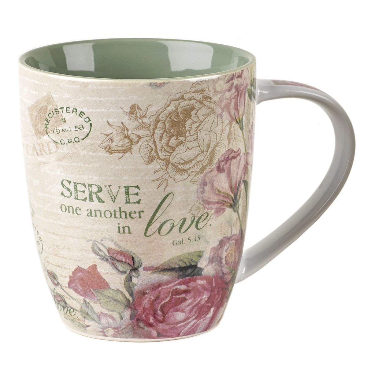 Christian Art Gifts Ceramic Coffee/Tea Mug Set For Women | Vintage Botanic Floral Inspirations Design Bible Verse Mug Set | Boxe