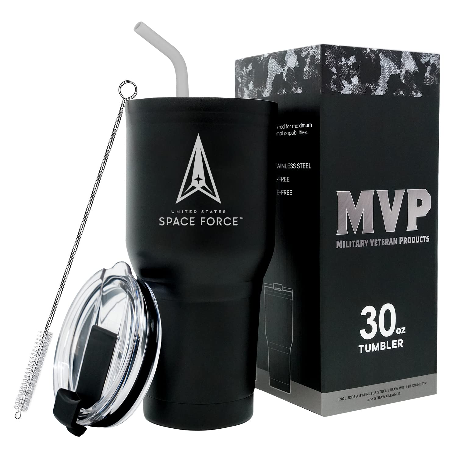 Military Gift Shop Space Force Tumbler - 30 Oz - Double Wall Vacuum Insulated Stainless Steel