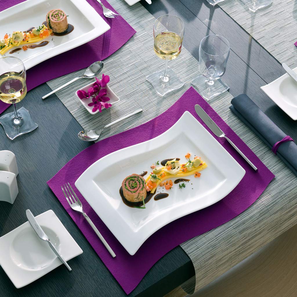 Villeroy & Boch New Wave Gourmet Plate, 13 X 9.5 In, Premium Porcelain, White