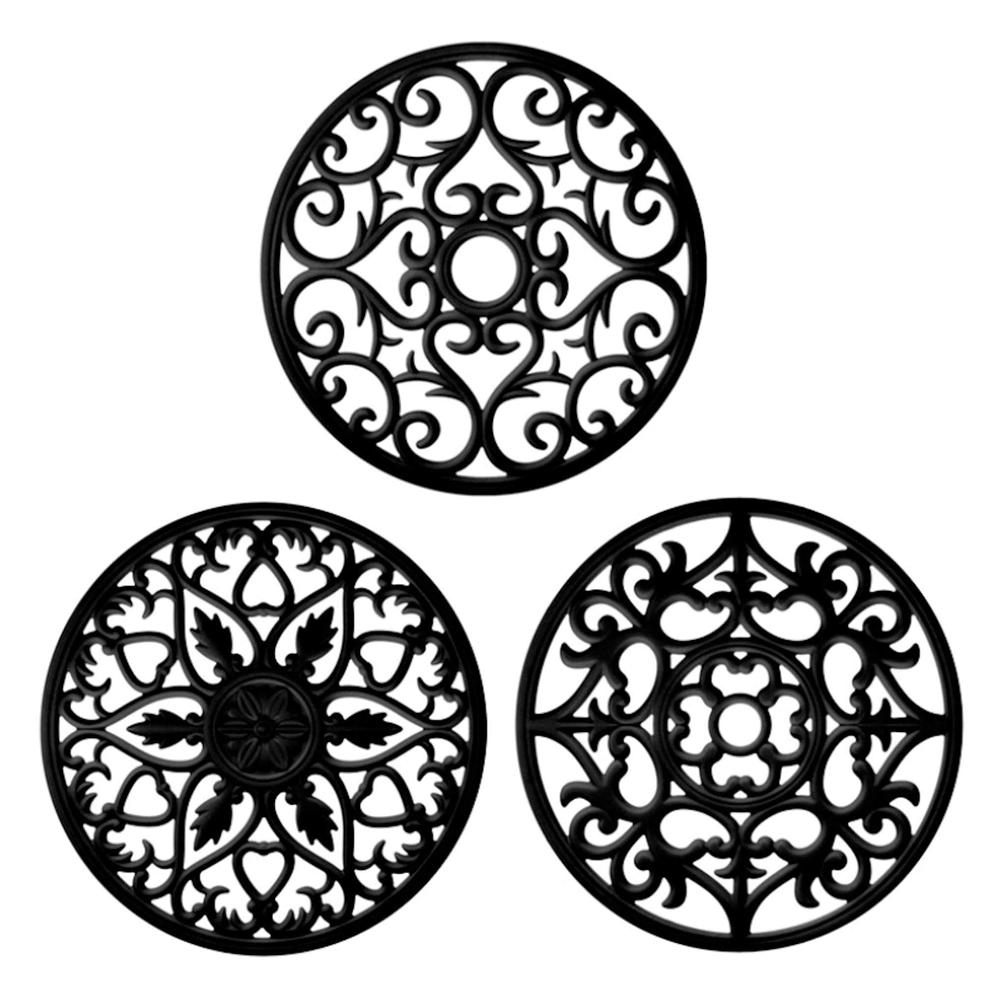 Boxiki Kitchen Silicone Trivet Mat | Trivets For Hot Dishes | Silicone Pads | Silicone Trivets | Silicone Microwave Mats | Pot M