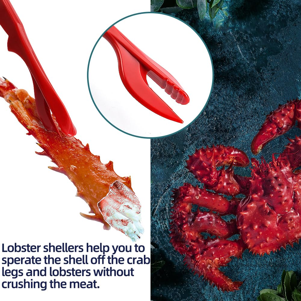 Crab Crackers And Tools Set 3Pcs Includes Crab Leg Crackers Non-Slip Handle, Lobster Shellers, Crab Forks/Picks And Portable Sto