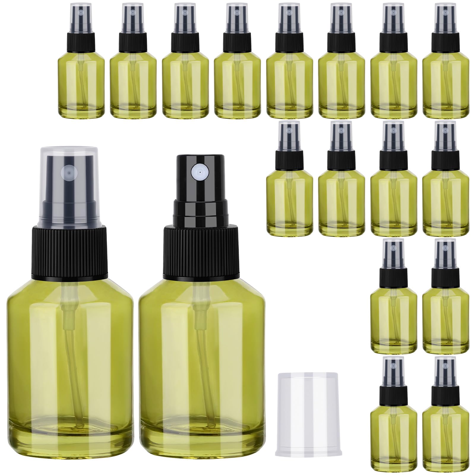 Segbeauty 18pcs 1oz Empty Glass Fine Mist Spray Bottle, Small Travel Perfume Atomizer Refillable, 30ml Glass Spray Bottles for H