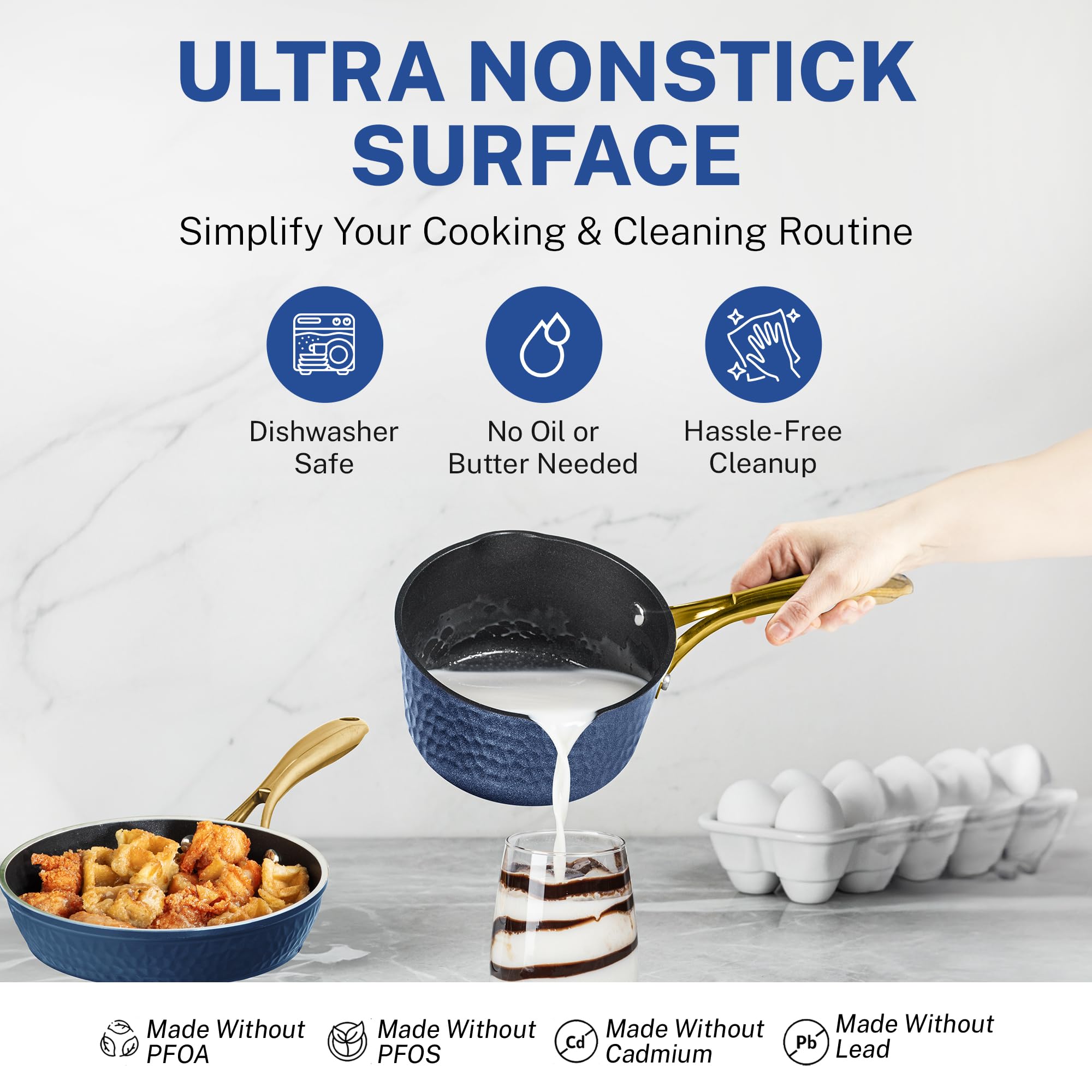Granitestone 10 Inch Non Stick Frying Pans Nonstick Frying Pan Skillet Nonstick Pan, Large Non Stick Pan, Induction Pan, Kitchen