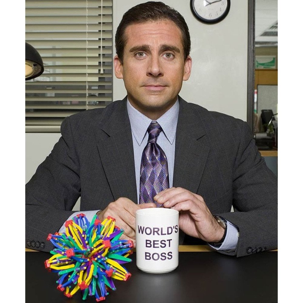The Office World's Best Boss Dunder Mifflin Ceramic Mug  White 11 oz - Official Michael Scott Mug As Seen On The Office