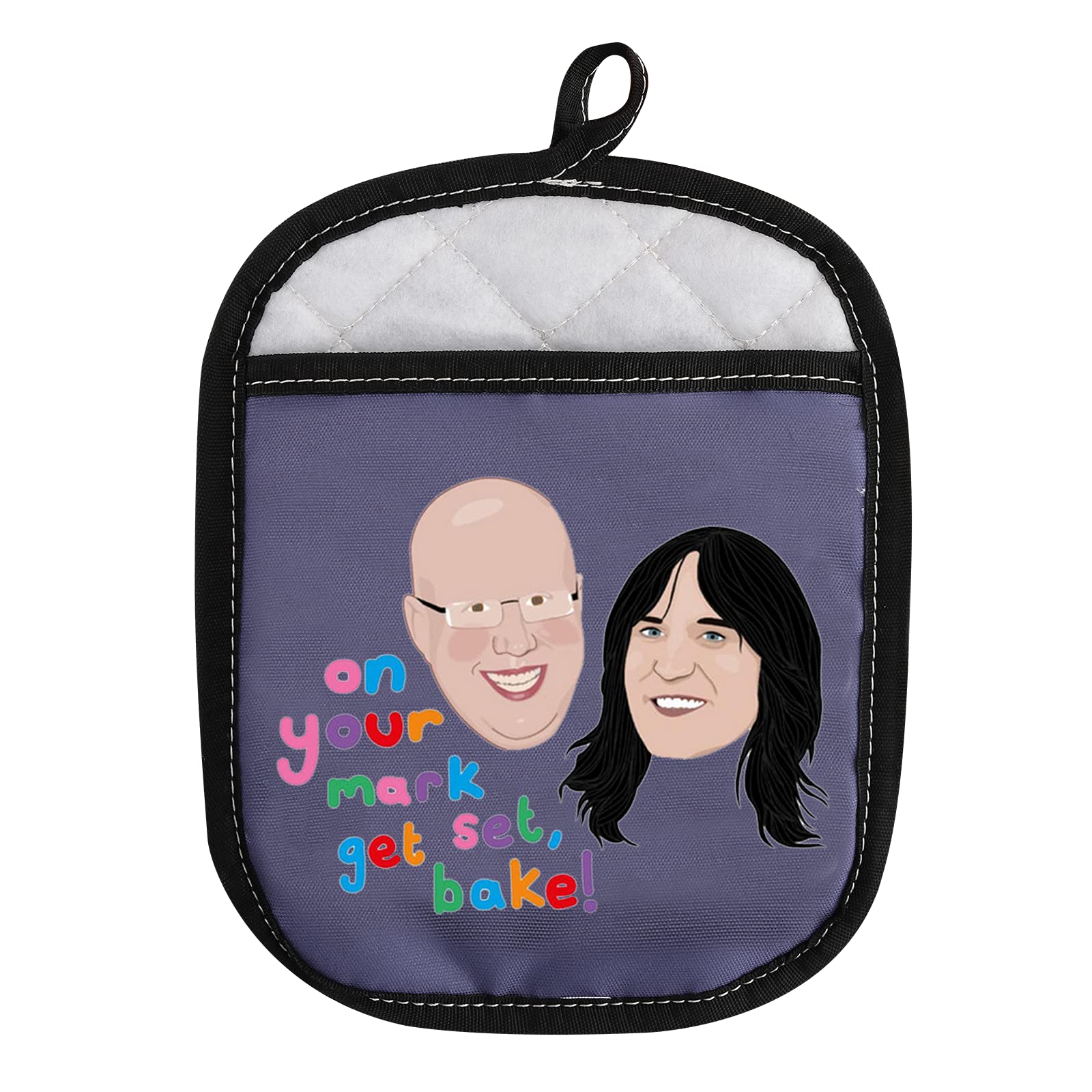 Funny Baking Gift On You Mark Get Set Bake Oven Pads Pot Holder With Pocket (On You Mark Get2)