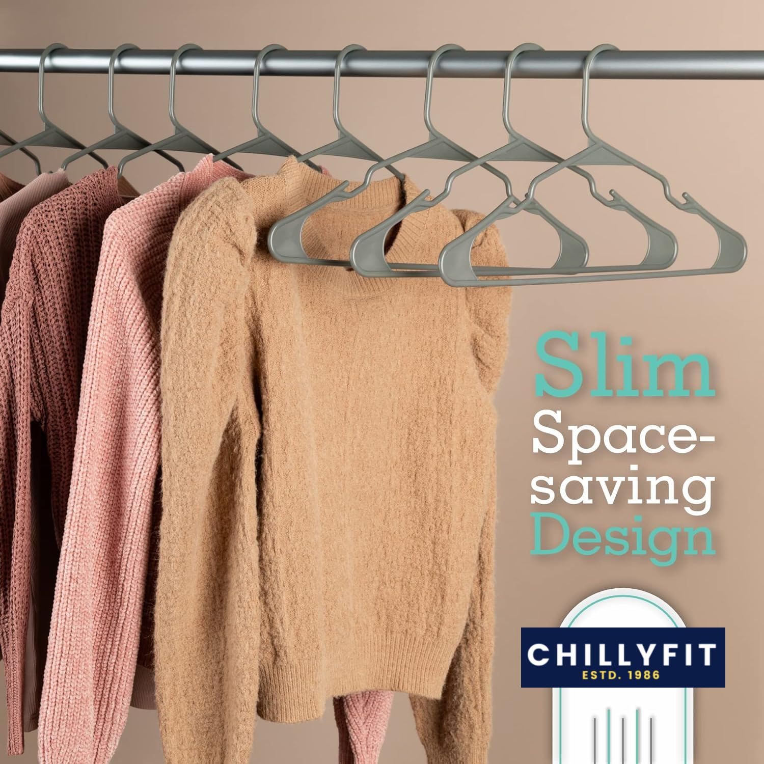 Hangers For Clothes, 20 Pack Chillyfit Plastic Hangers Clothes Hangers For Clothing, Closet, Coats & Shirts - For Everyday Stand