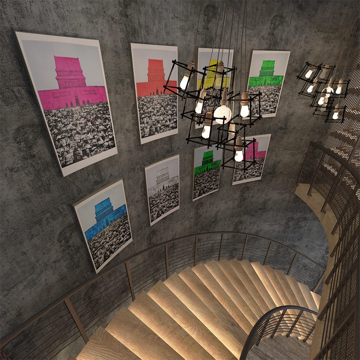 Totio Gray Concrete Wallpaper Matte Thick Dark Grey Cement Contact Paper Peel Stick Countertop Paper Removable Waterproof Adhesi