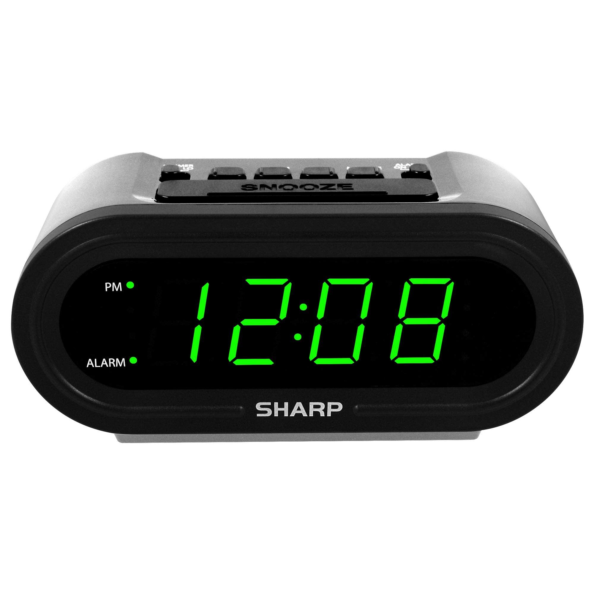 Sharp Digital Alarm with AccuSet - Automatic Smart Clock, Never Needs Setting - Great for Seniors, Kids, and Everyone who Doesn