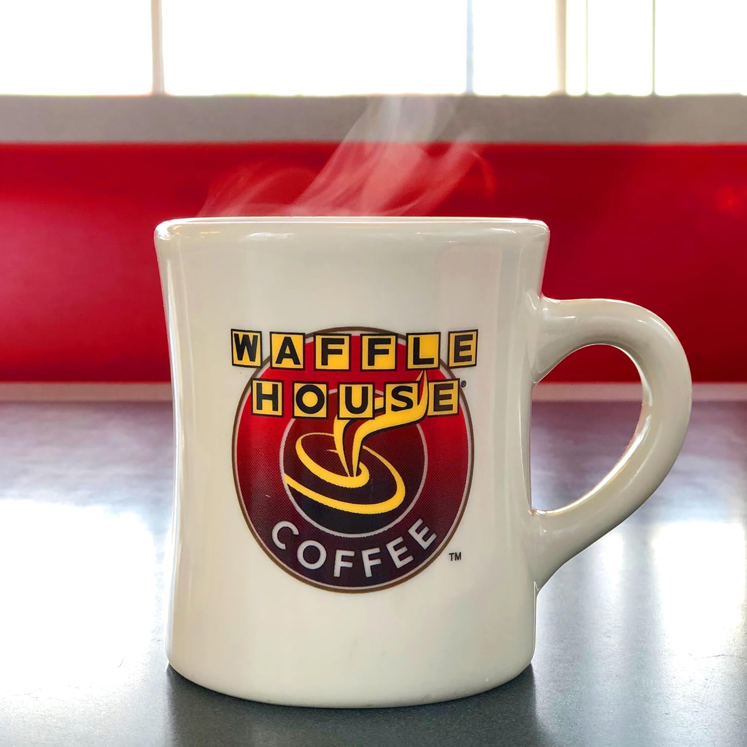 Waffle House Coffee Mug - Classic Diner-Style Ceramic Cup, 11oz - Iconic Yellow & Black Logo - Great Gift for Coffee Lovers & Fa