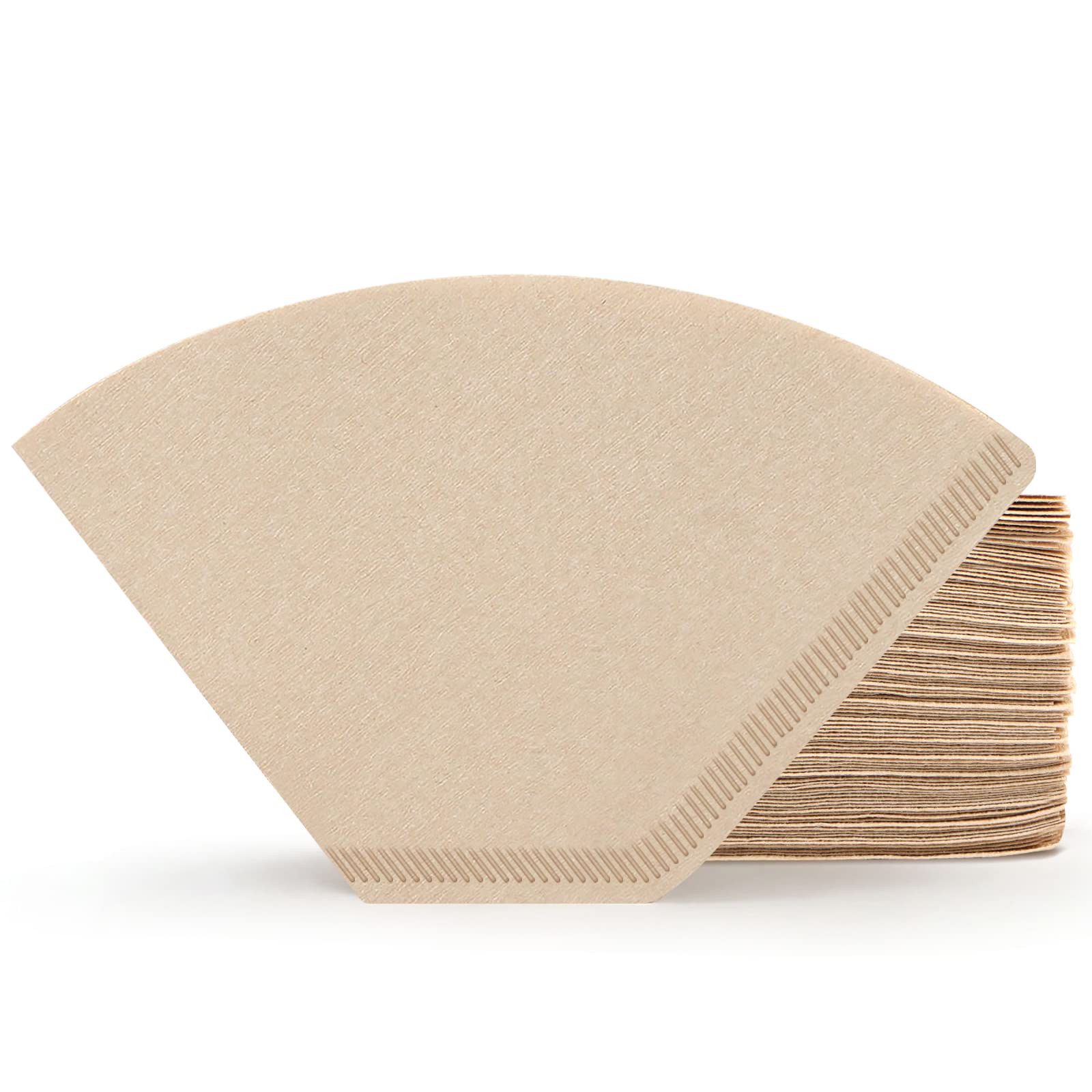 Segarty #1 Coffee Filters Cone, 200 Count Pack Size 1-2 Cup Natural Unbleached Brown Paper Filter Disposable Pour Over Maker Bas