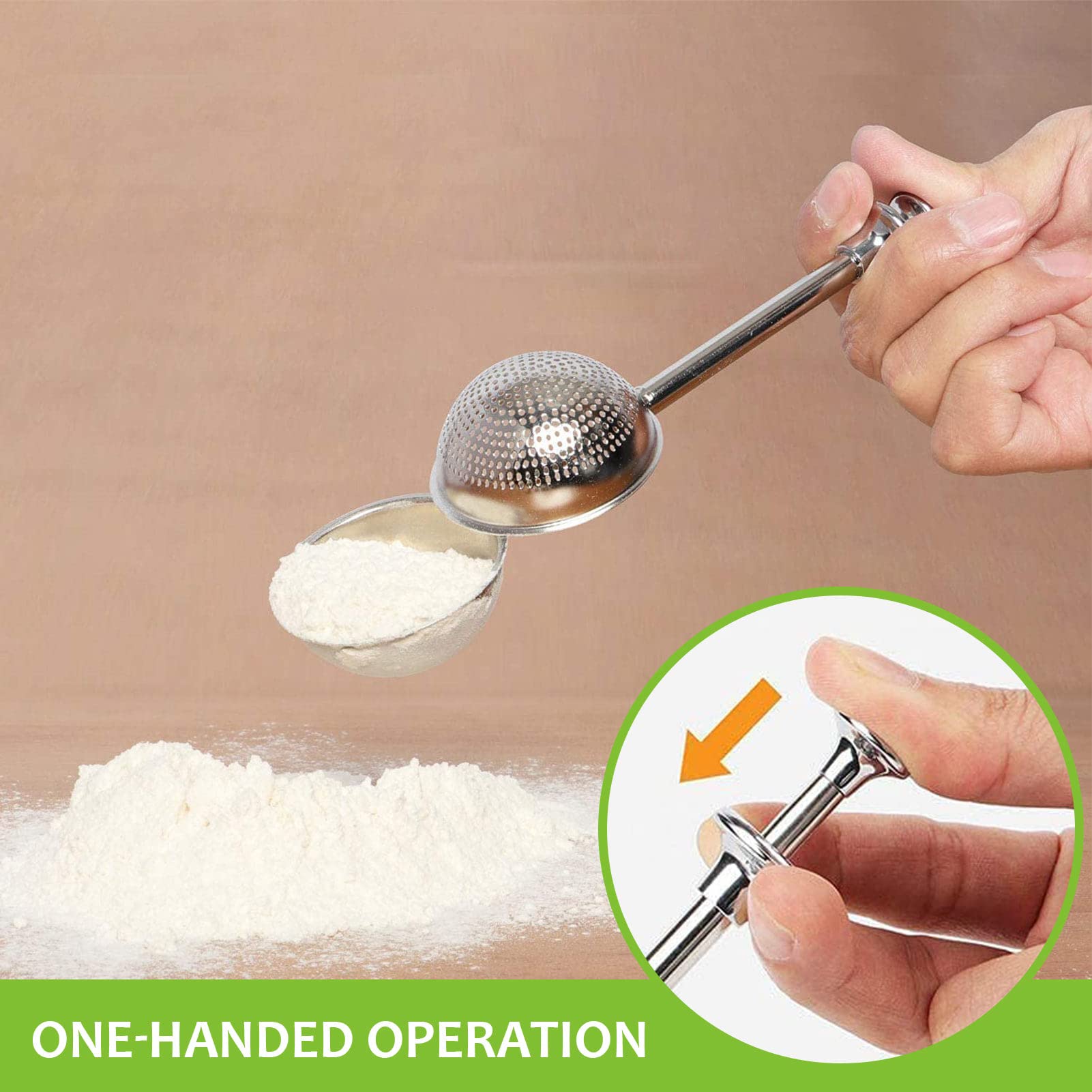 HULISEN Stainless Steel Biscuit Cutter Set, Flour Duster, Pastry Scraper and Dough Blender, Sturdy & Long-Lasting with Ergonomic