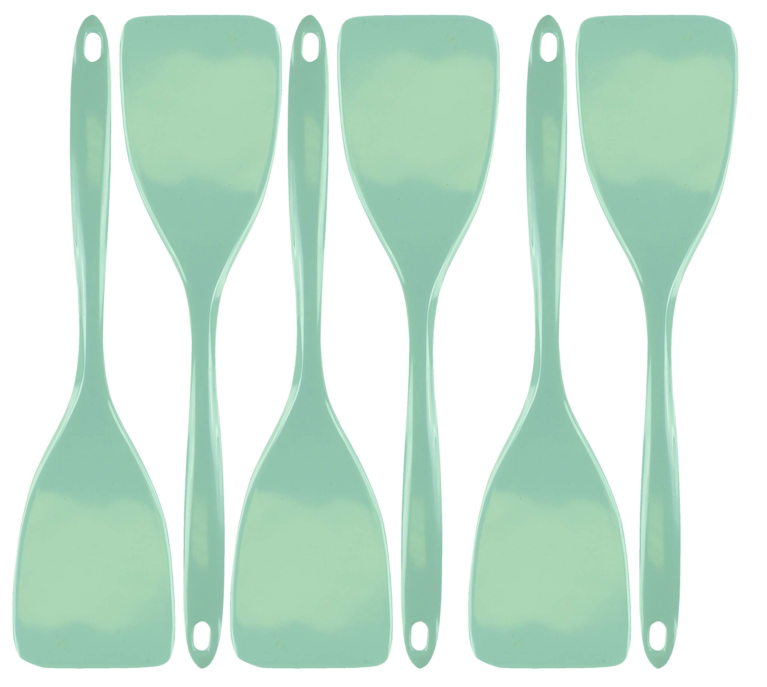 Reston Lloyd Spatula, Turner for Non-stick pans, Heat Resistant, Melamine Utensil with Ergonomic Handle, 11 inch, Set of 6, Caly