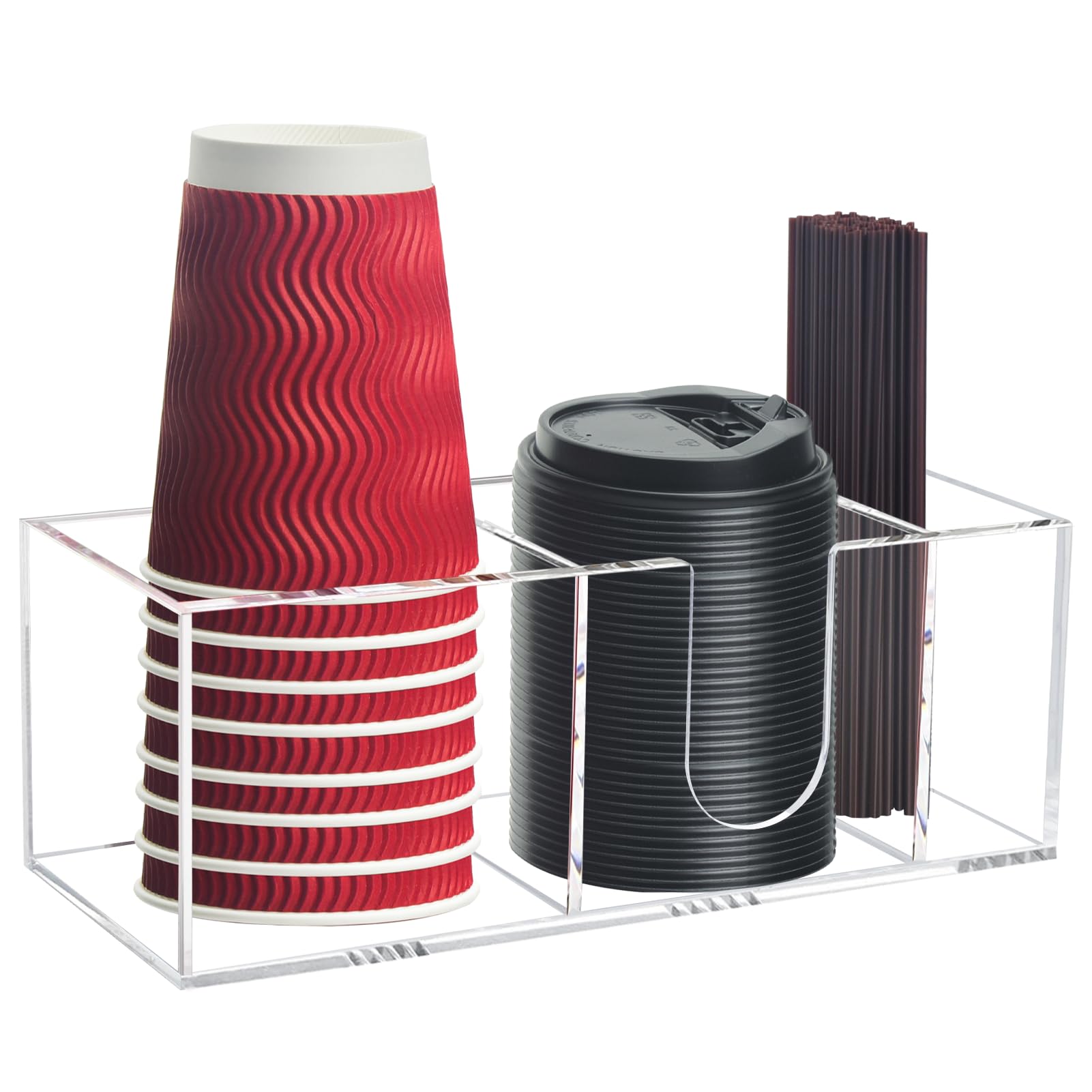 Beitiny Coffee Cup Holder for Countertop, Acrylic Coffee Station Organizer